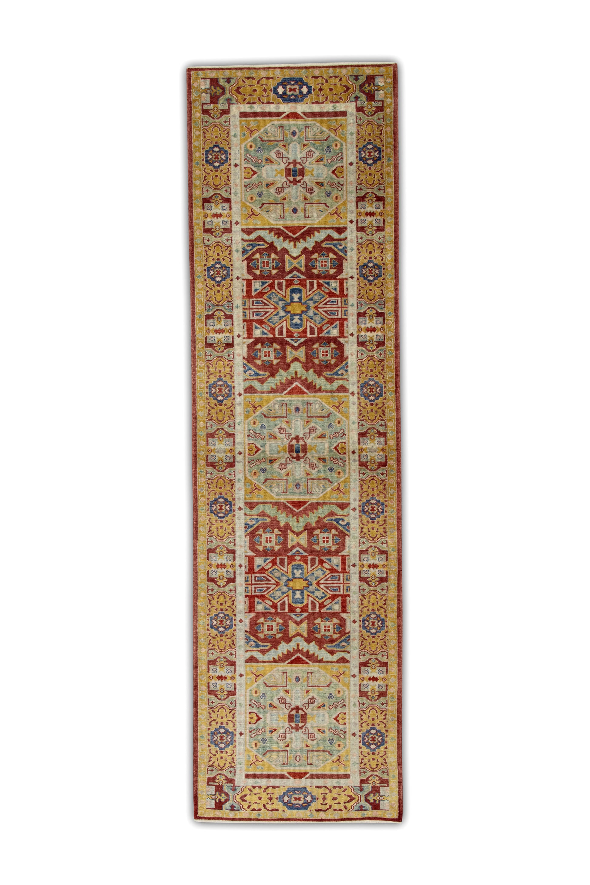 Turkish Antique Look Oushak Rug 3'2" x 11'4"  #2016