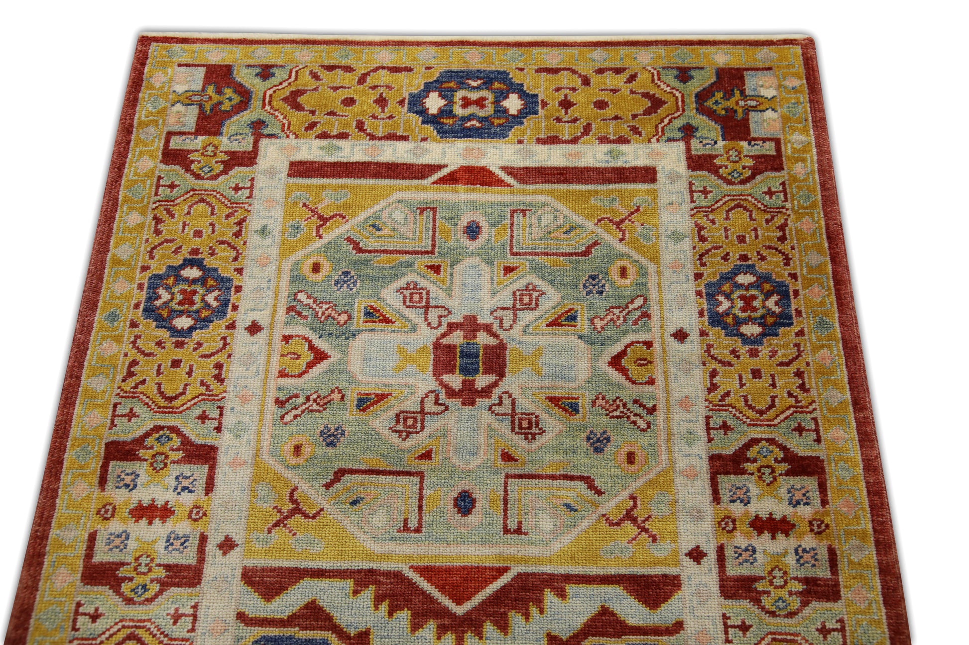 Turkish Antique Look Oushak Rug 3'2" x 11'4"  #2016