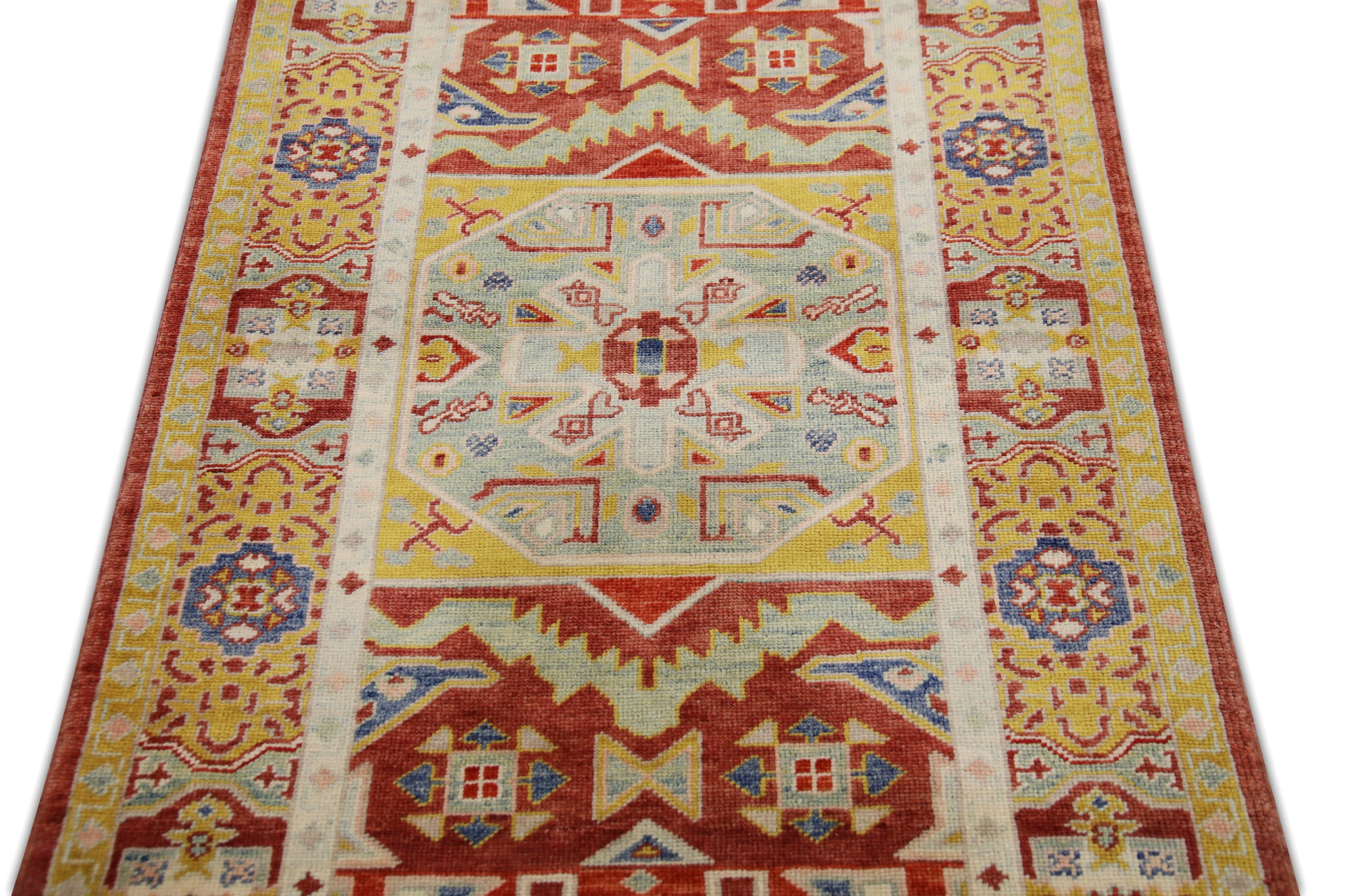 Turkish Antique Look Oushak Rug 3'2" x 11'4"  #2016