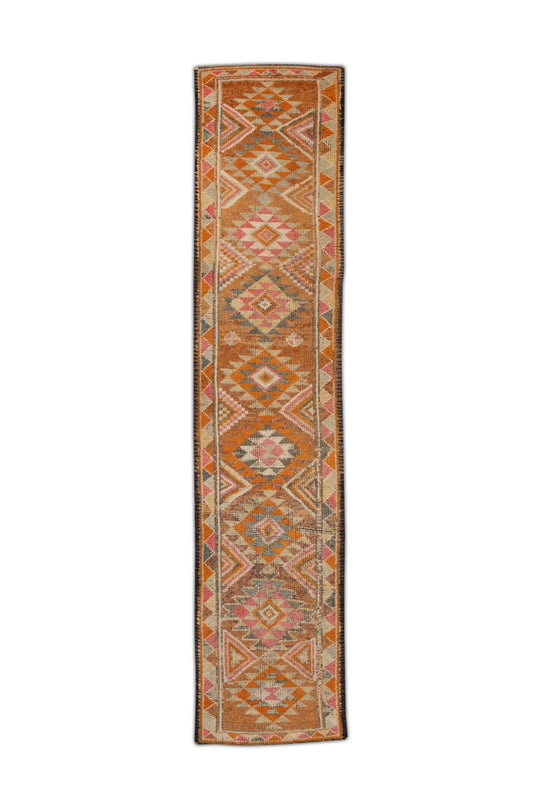 #262 Turkish Vintage Anatolian Rug  2'7" x 11'8"