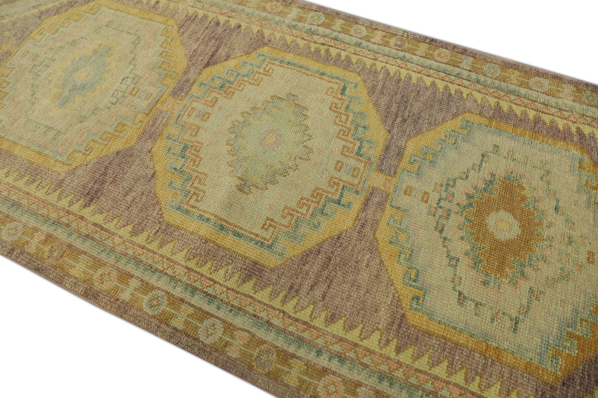 Turkish Oushak Rug 3'2" x 9'11" #1212