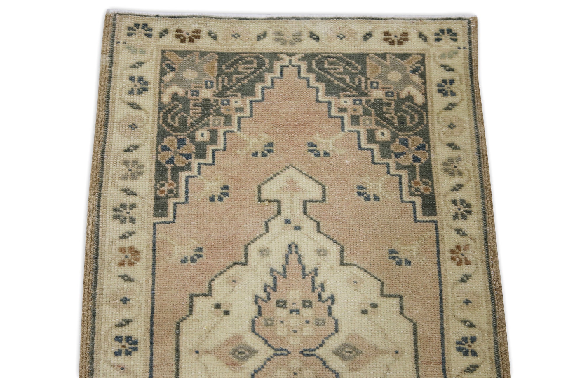 Oriental Hand Knotted Vintage Turkish Mini Rug 1'7" x 3' #8871