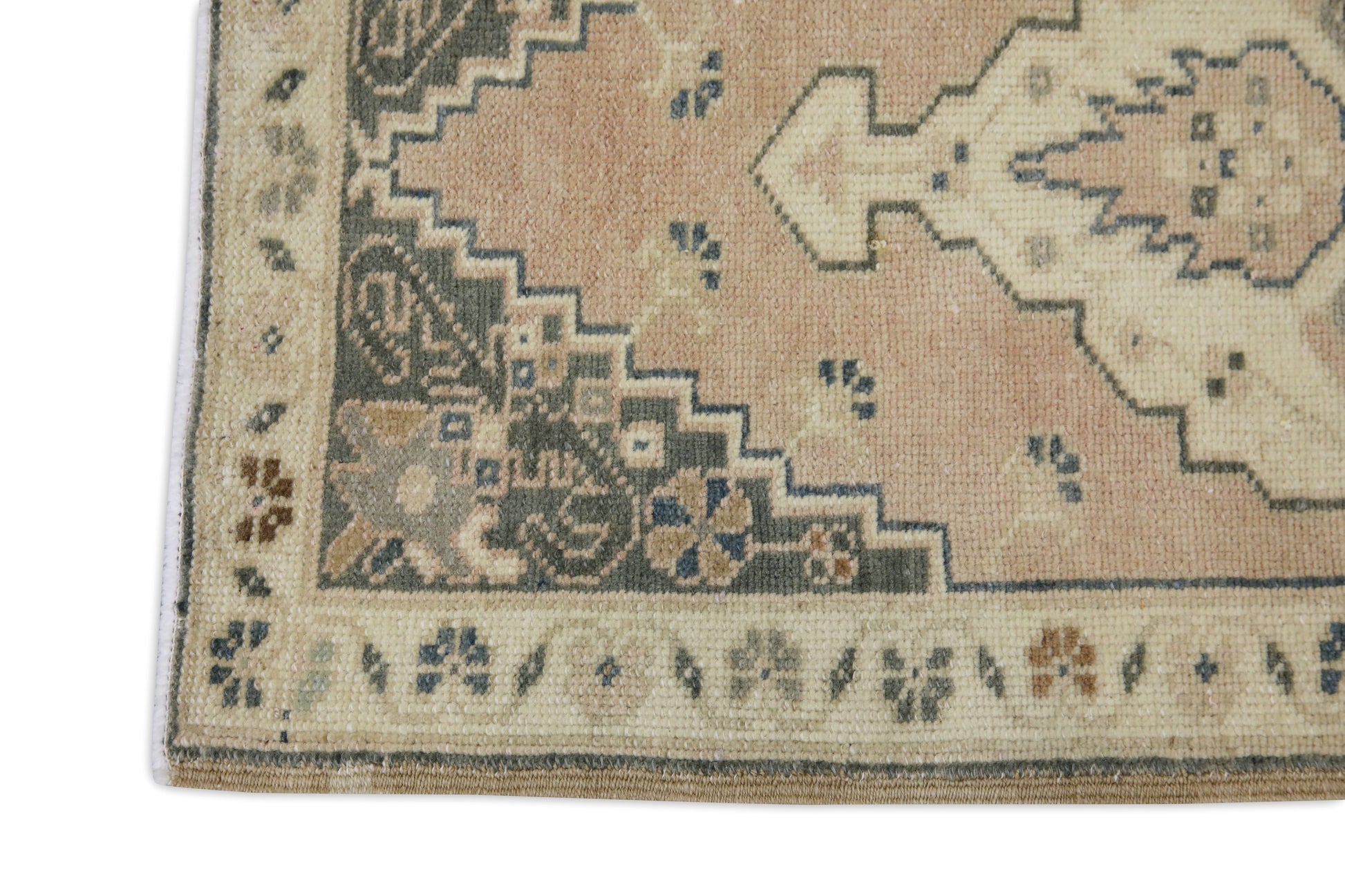 Oriental Hand Knotted Vintage Turkish Mini Rug 1'7" x 3' #8871