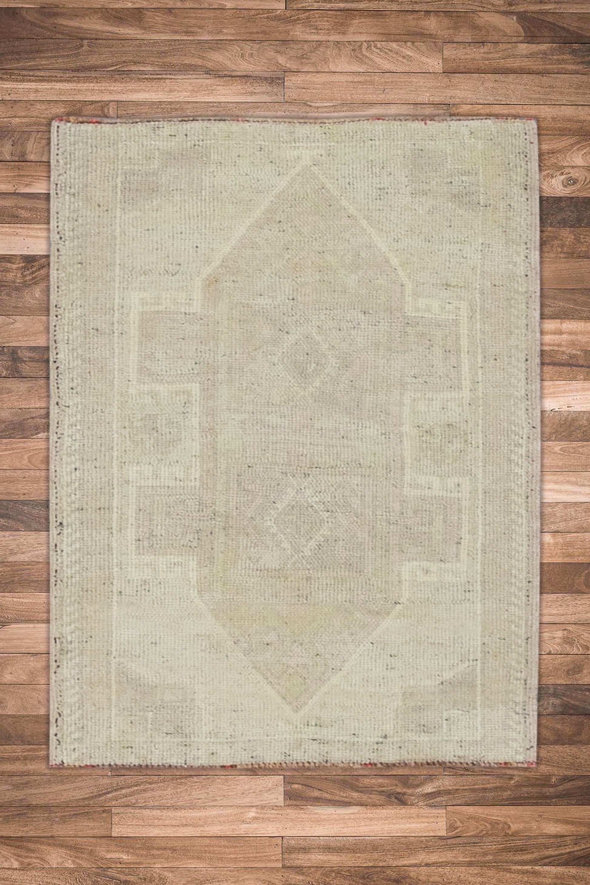 Oriental Hand Knotted Vintage Turkish Mini Rug 1'7" x 2'6" #8405