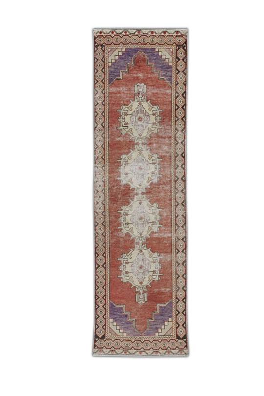 #506 Turkish Vintage Anatolian Rug  2'9" x 9'8"