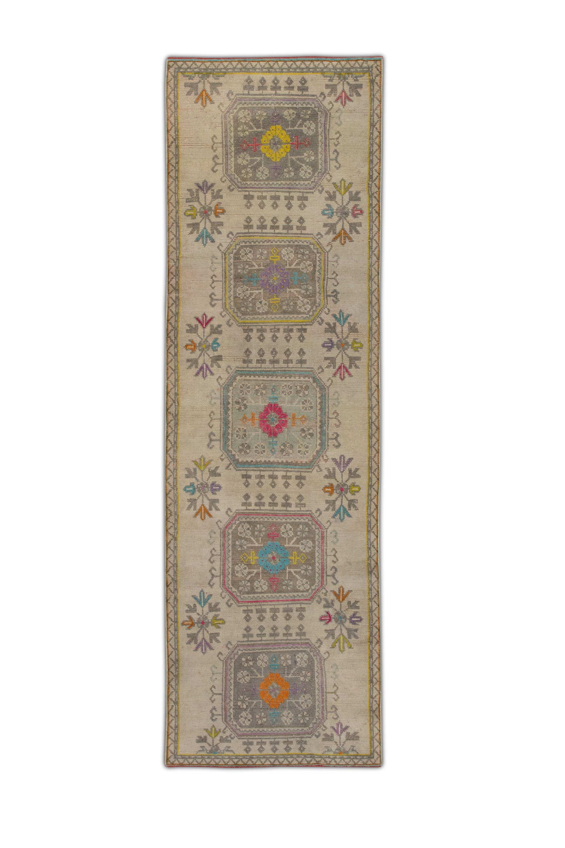 Turkish Vintage Anatolian Rug  3'2" x 10'3" #57