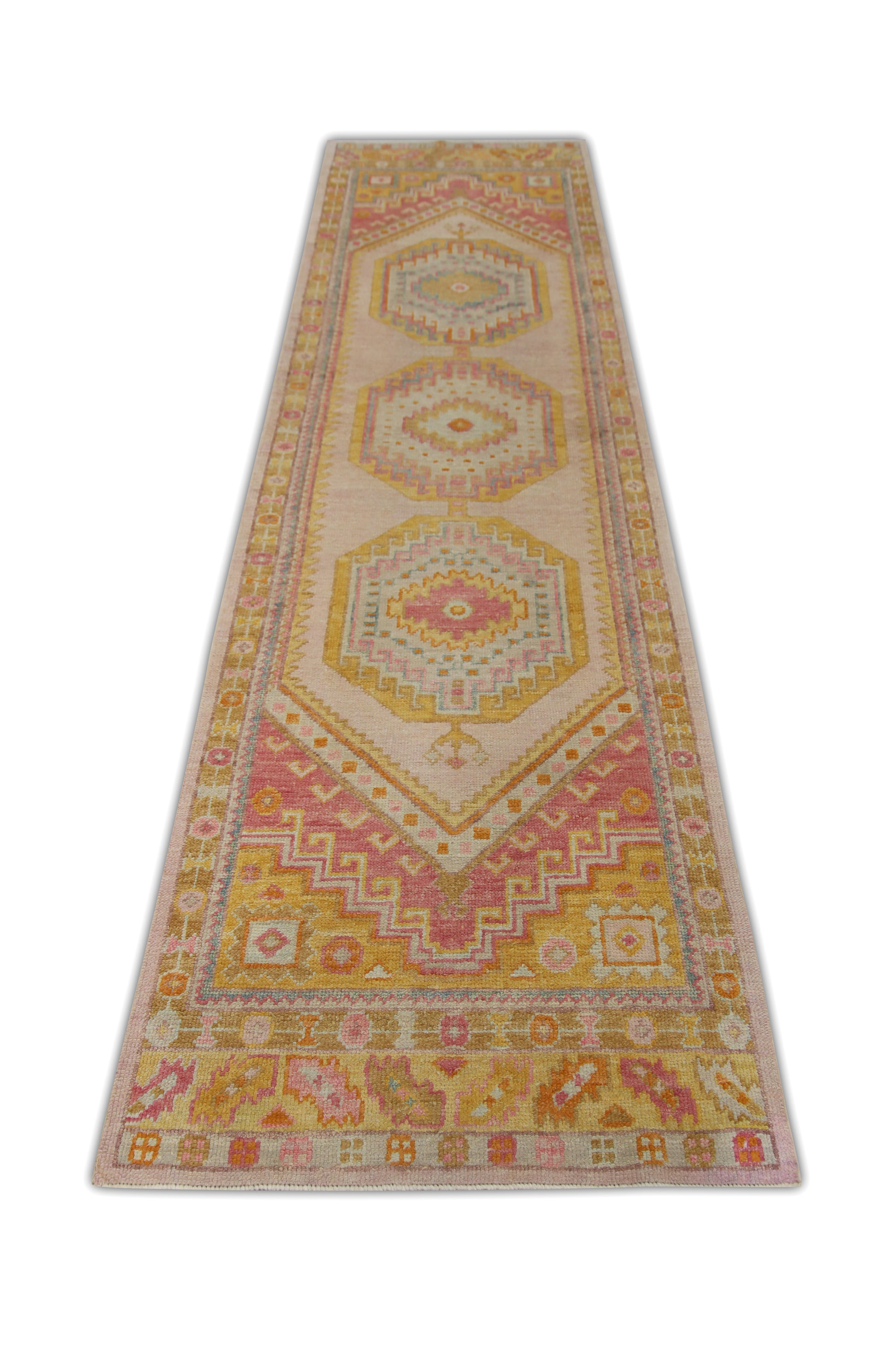 Turkish Oushak Rug 3' x 11'2" #735