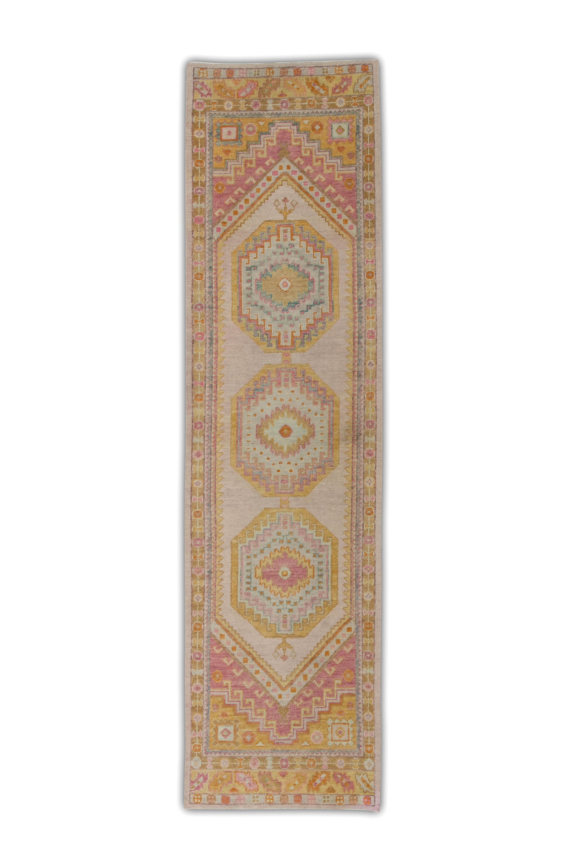 Turkish Oushak Rug 3' x 11'2" #735