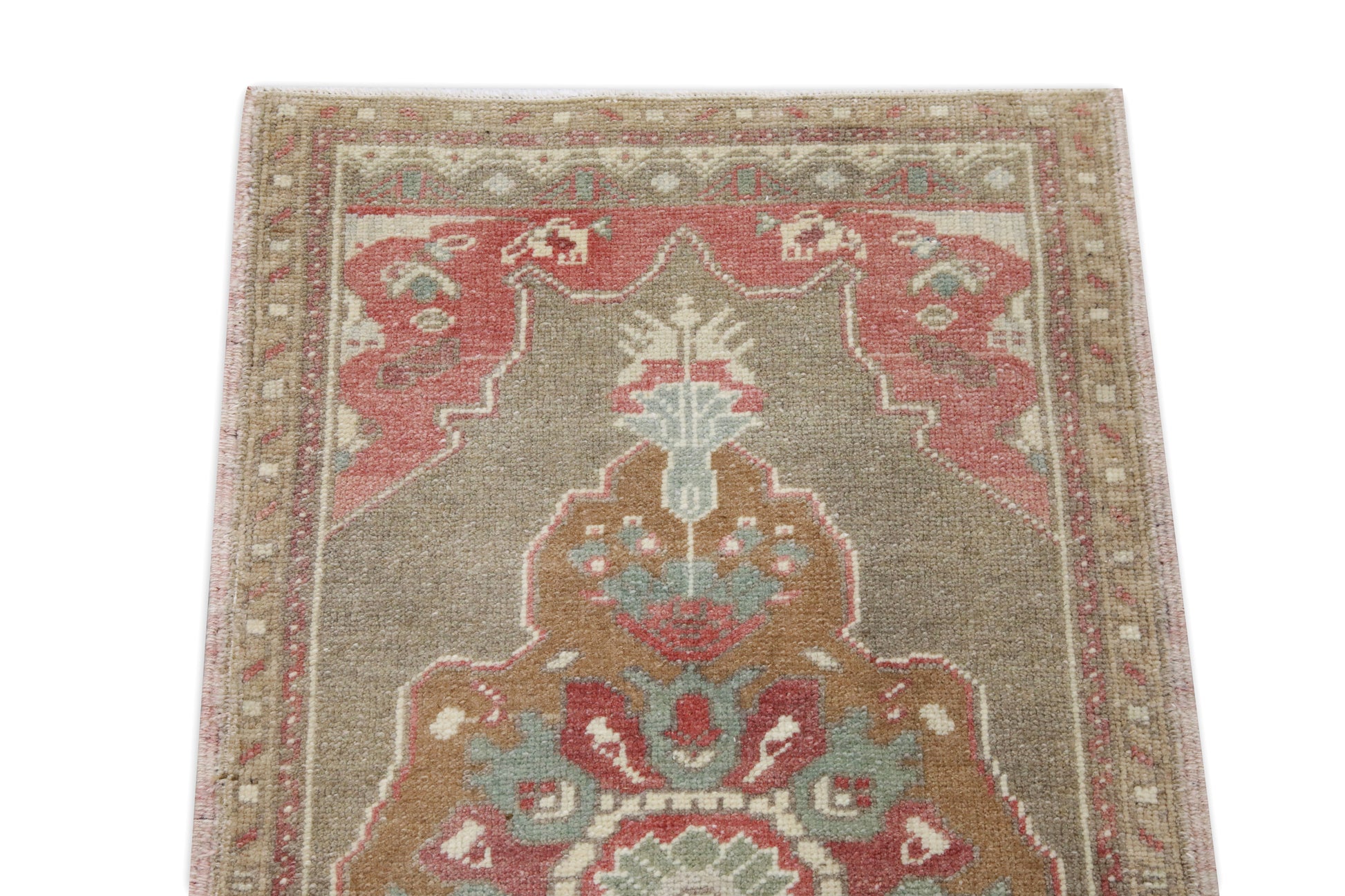 Oriental Hand Knotted Vintage Turkish Mini Rug 1'9" x 3'2" #8739