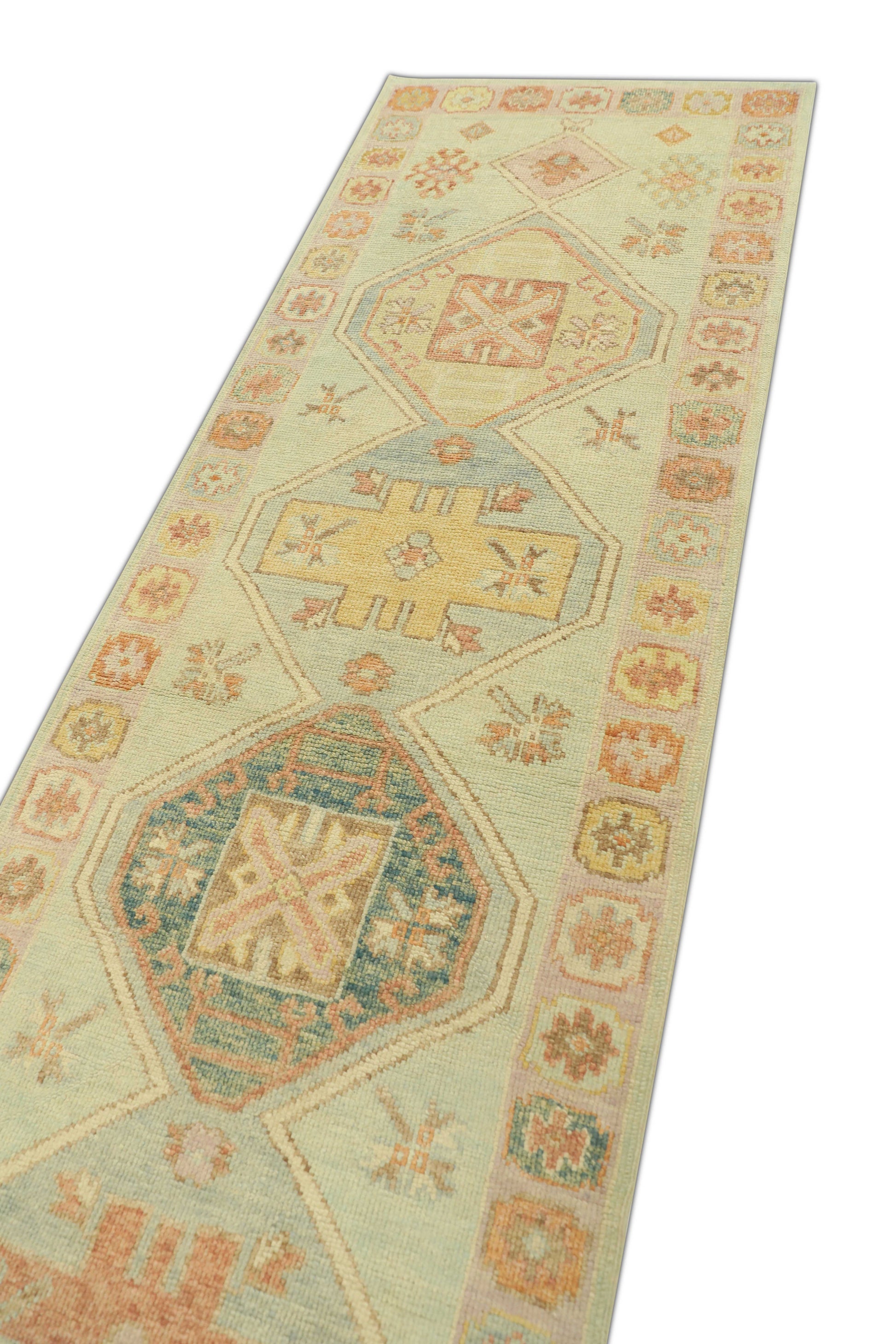 Turkish Oushak Rug 3' x 10'1" #1145