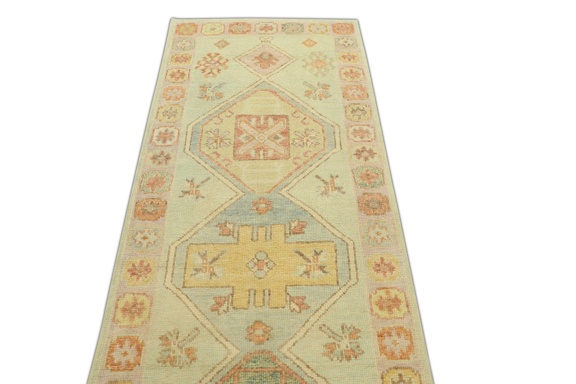 Turkish Oushak Rug 3' x 10'1" #1145