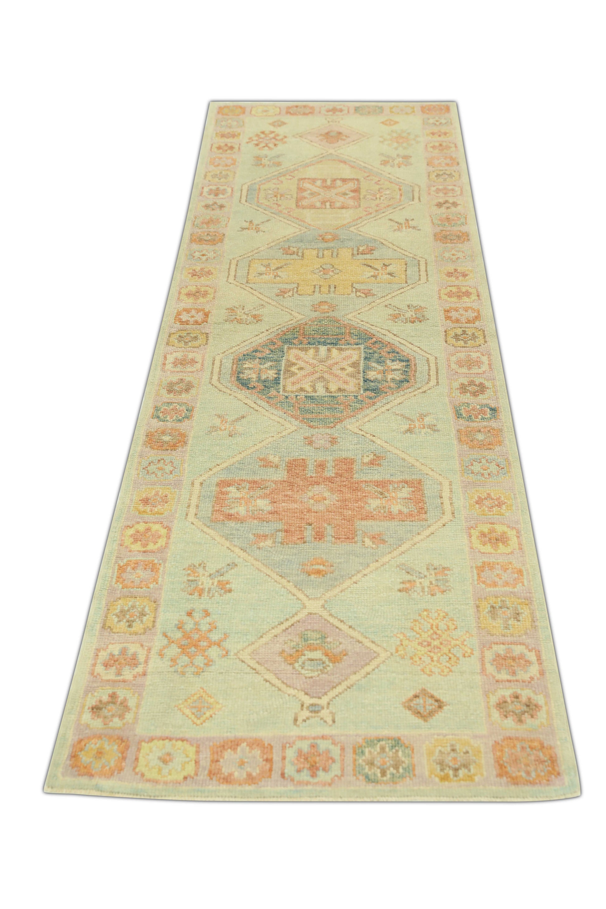 Turkish Oushak Rug 3' x 10'1" #1145
