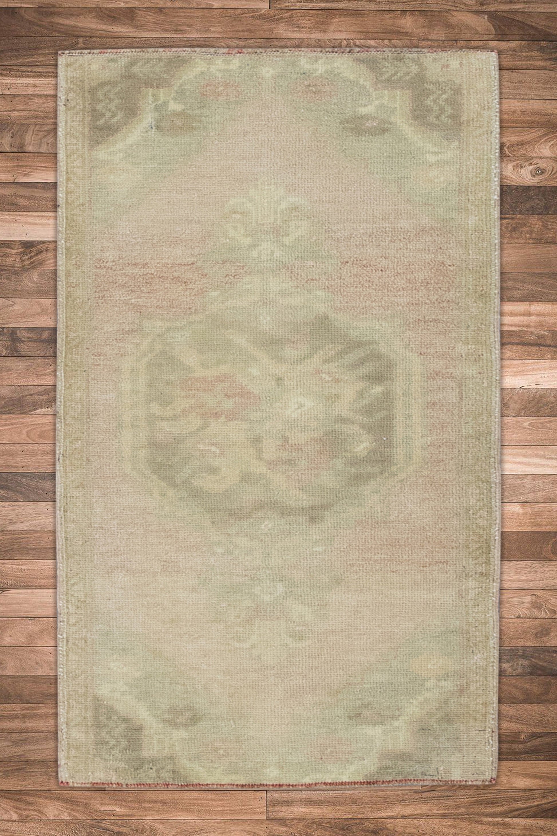 Oriental Hand Knotted Vintage Turkish Mini Rug 1'8" x 3' #8517