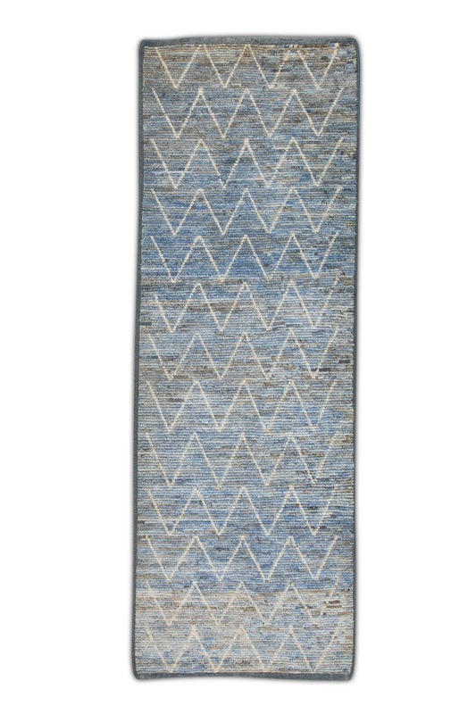 Turkish Tulu Rug Hand Knotted 2'9" x 8'1" #6008