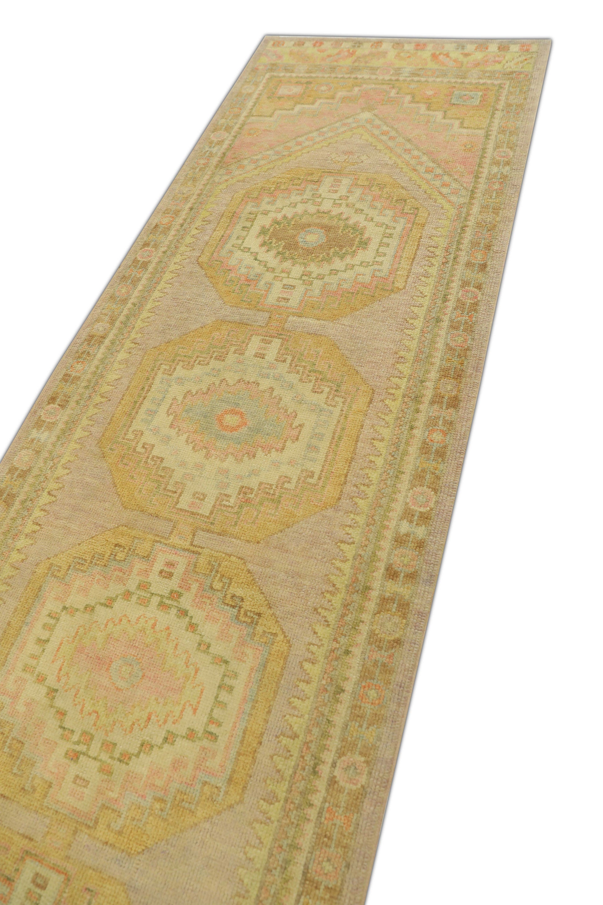 Turkish Oushak  Runner Rug 3'2" x 11'11" #896
