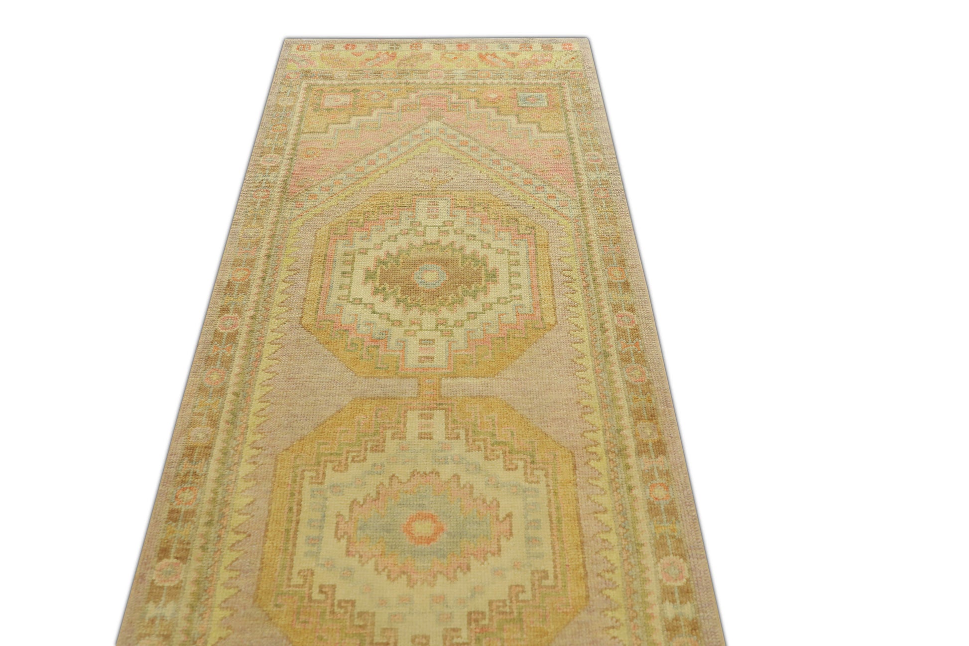 Turkish Oushak  Runner Rug 3'2" x 11'11" #896
