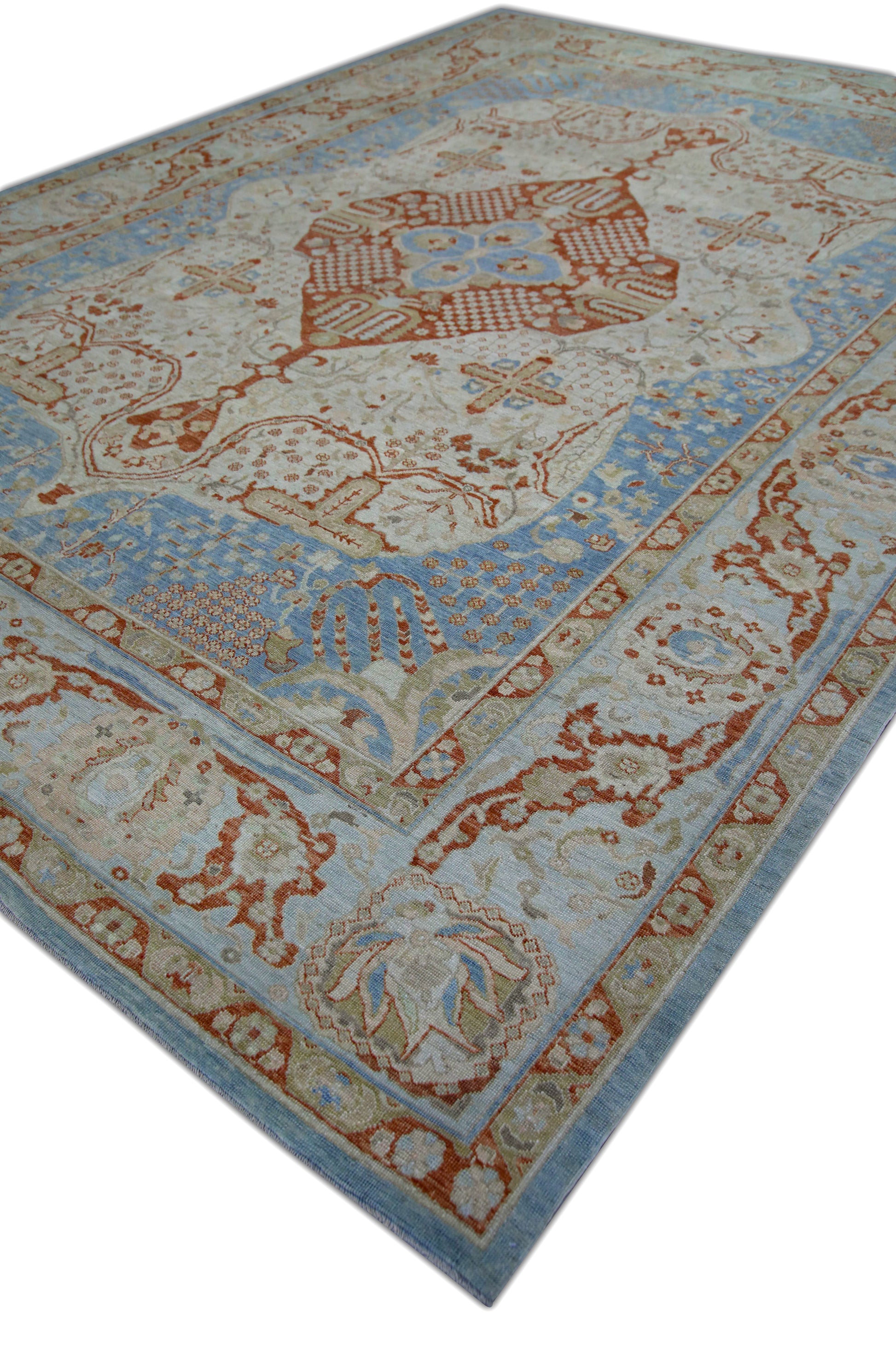 Turkish Antique Look Oushak Rug 10'5" x 14'  #5049