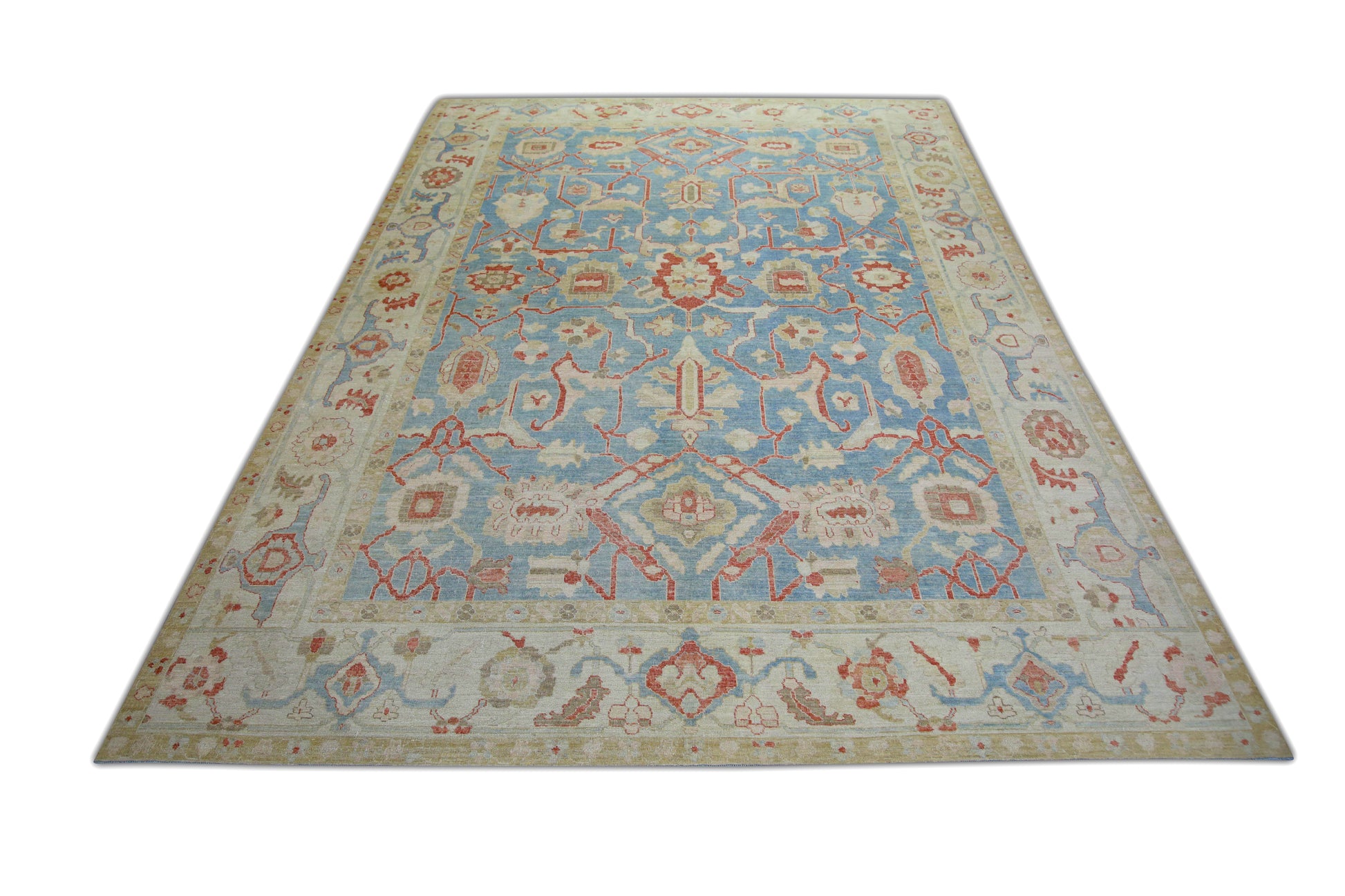 Turkish Antique Look Oushak Rug 10' x 13'11"  #5921