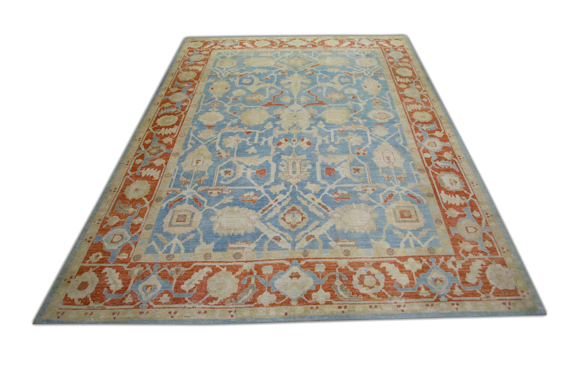 Turkish Antique Look Oushak Rug 10' x 14'1"  #5934