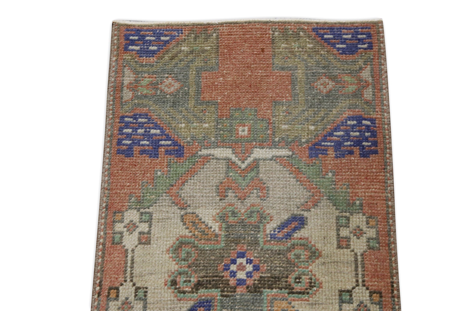 Oriental Hand Knotted Vintage Turkish Mini Rug 1'5" x 2'10" #8968