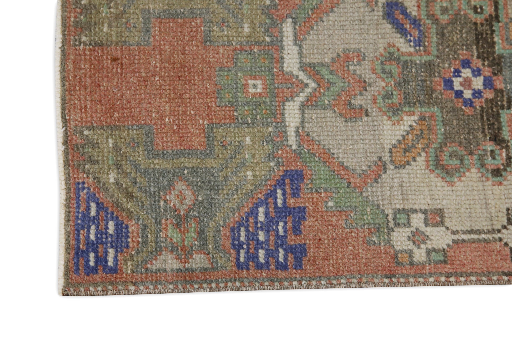 Oriental Hand Knotted Vintage Turkish Mini Rug 1'5" x 2'10" #8968