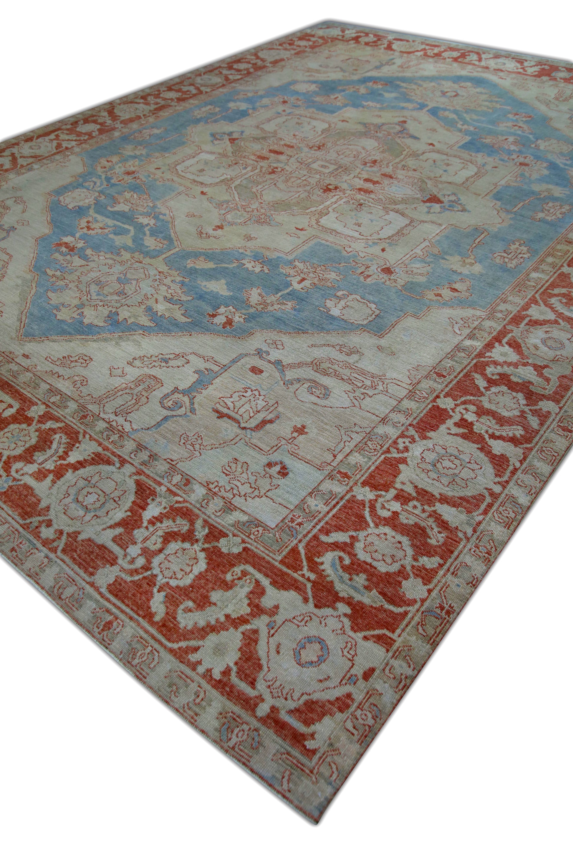 Turkish Antique Look Oushak Rug 10'4" x 14'3"  #5975