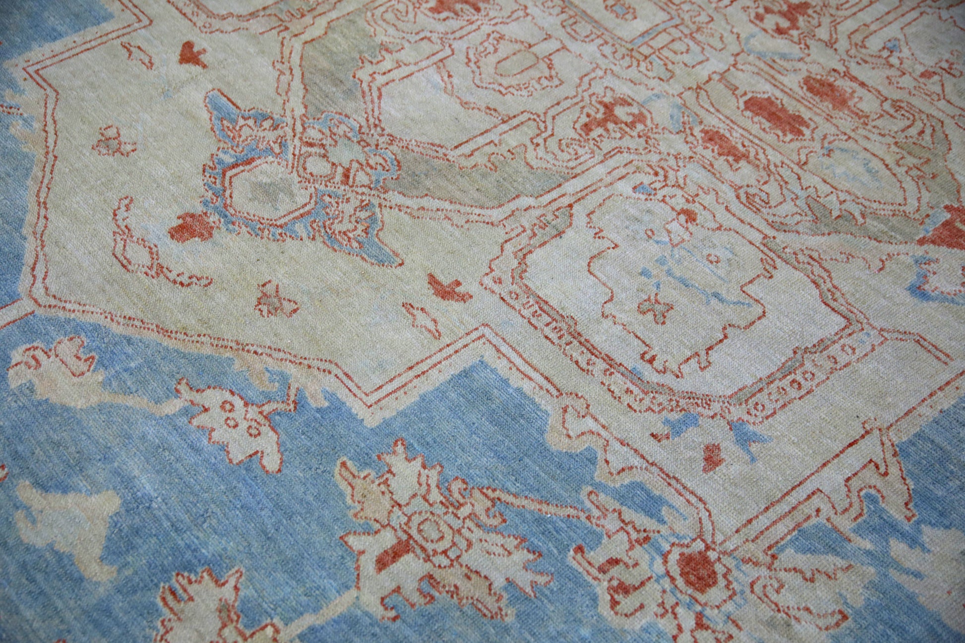 Turkish Antique Look Oushak Rug 10'4" x 14'3"  #5975