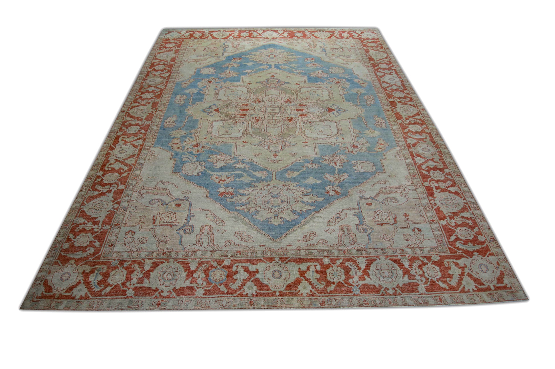 Turkish Antique Look Oushak Rug 10'4" x 14'3"  #5975