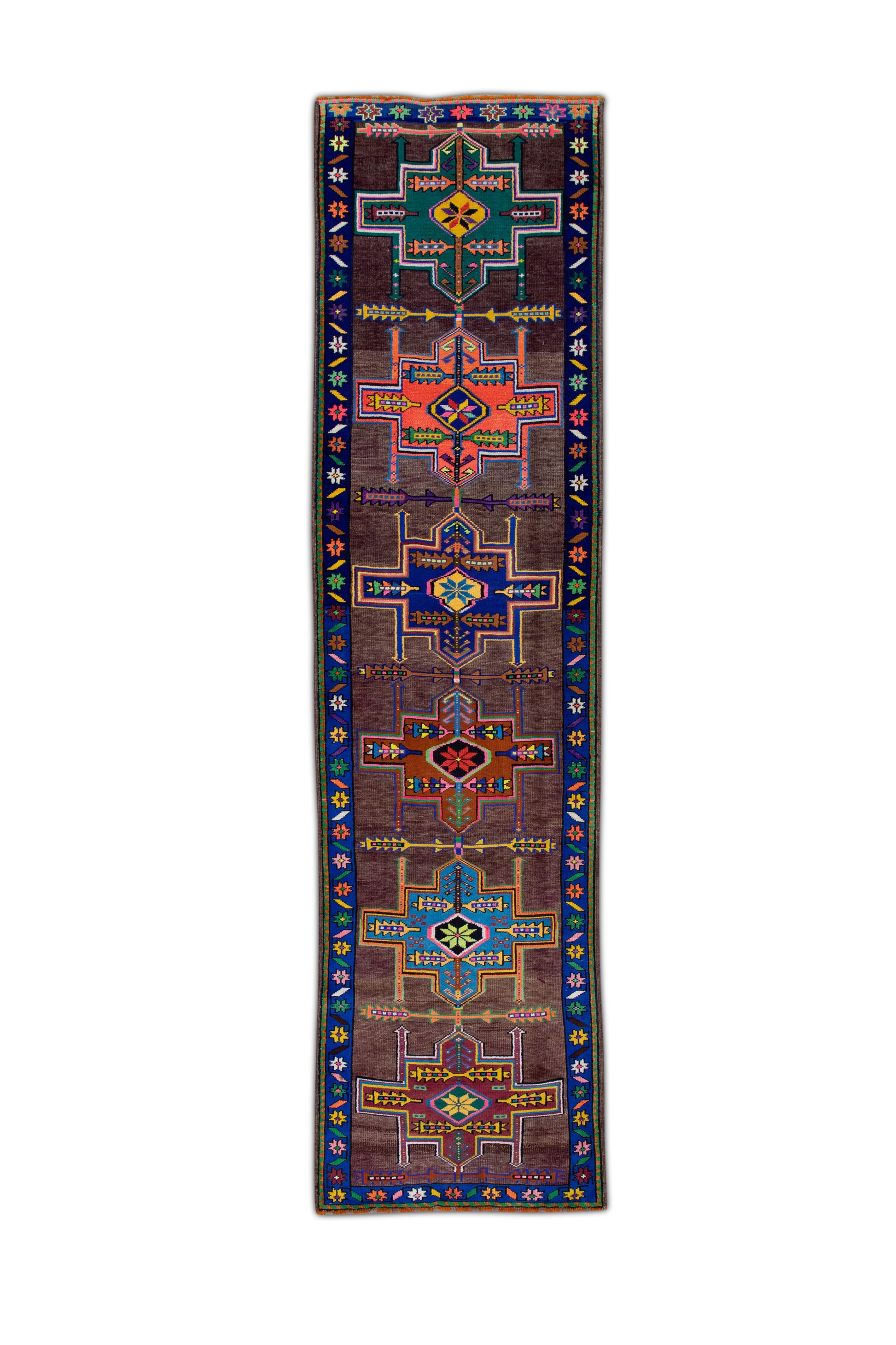 Turkish Vintage Anatolian Rug  3' x 11'10" #243