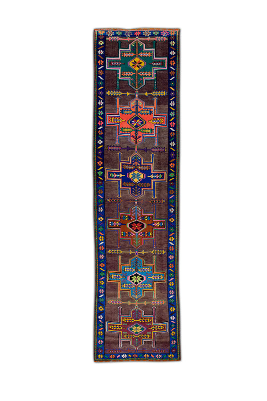 #243 Turkish Vintage Anatolian Rug  3' x 11'10"