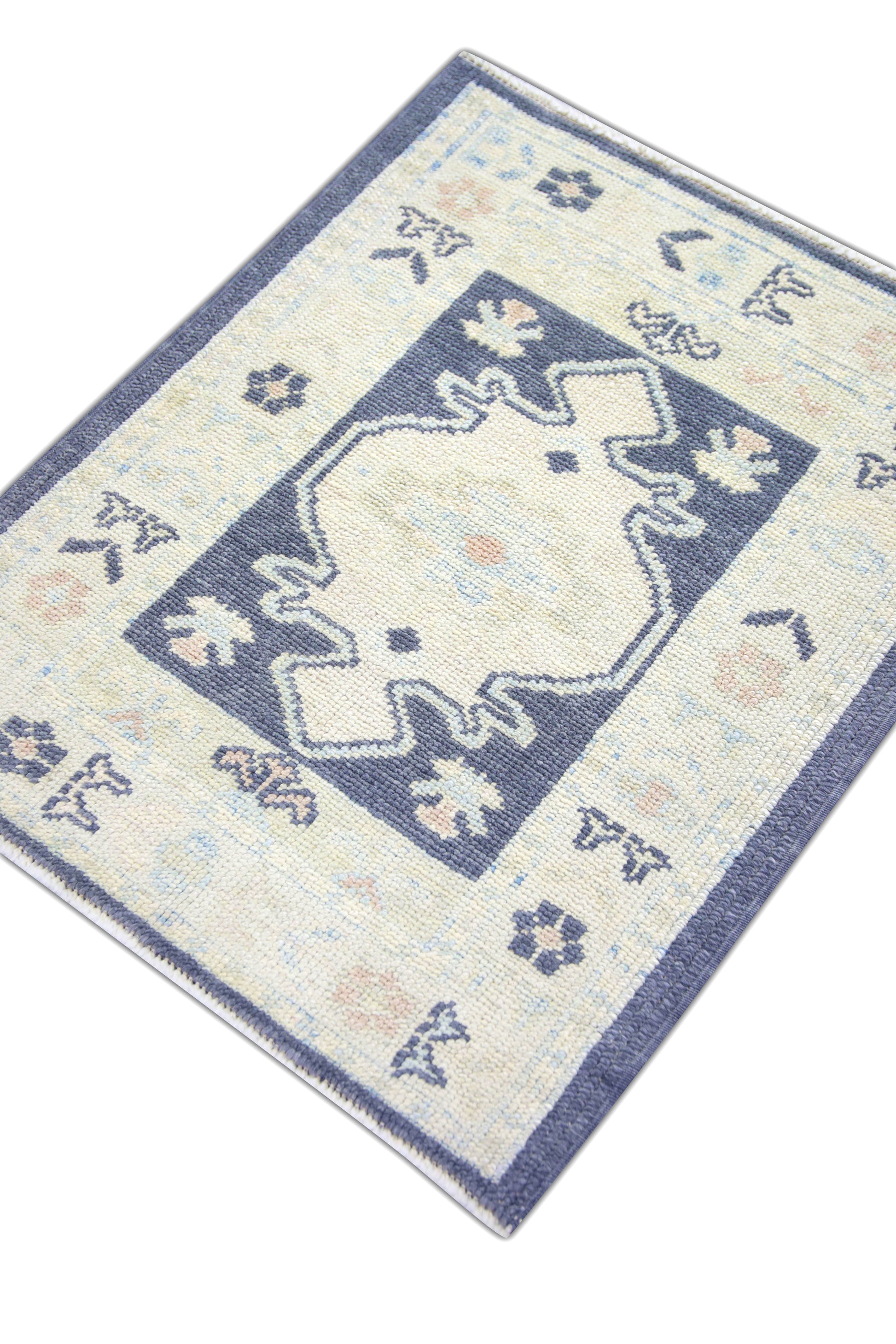 Turkish Oushak Rug 2'4" x 2'10" #5395