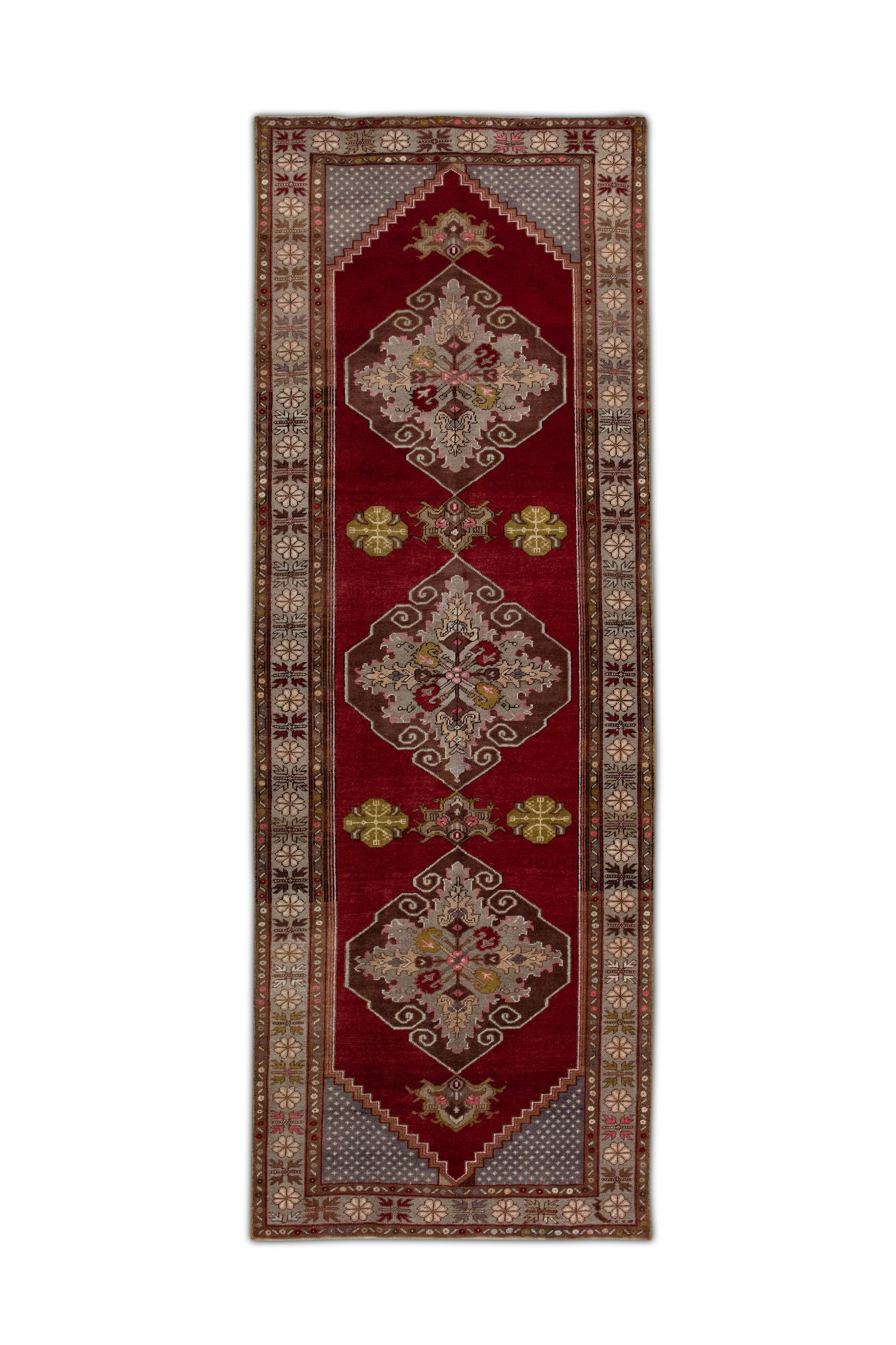 Turkish Vintage Anatolian Rug  3'6" x 10'2" #294