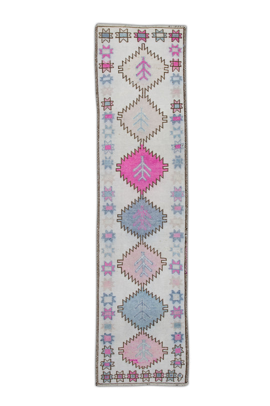 #115 Turkish Vintage Anatolian Rug  3'1" x 11'8"