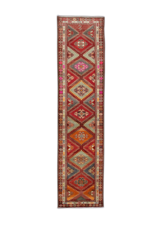 #447 Turkish Vintage Anatolian Rug  2'11" x 11'11"