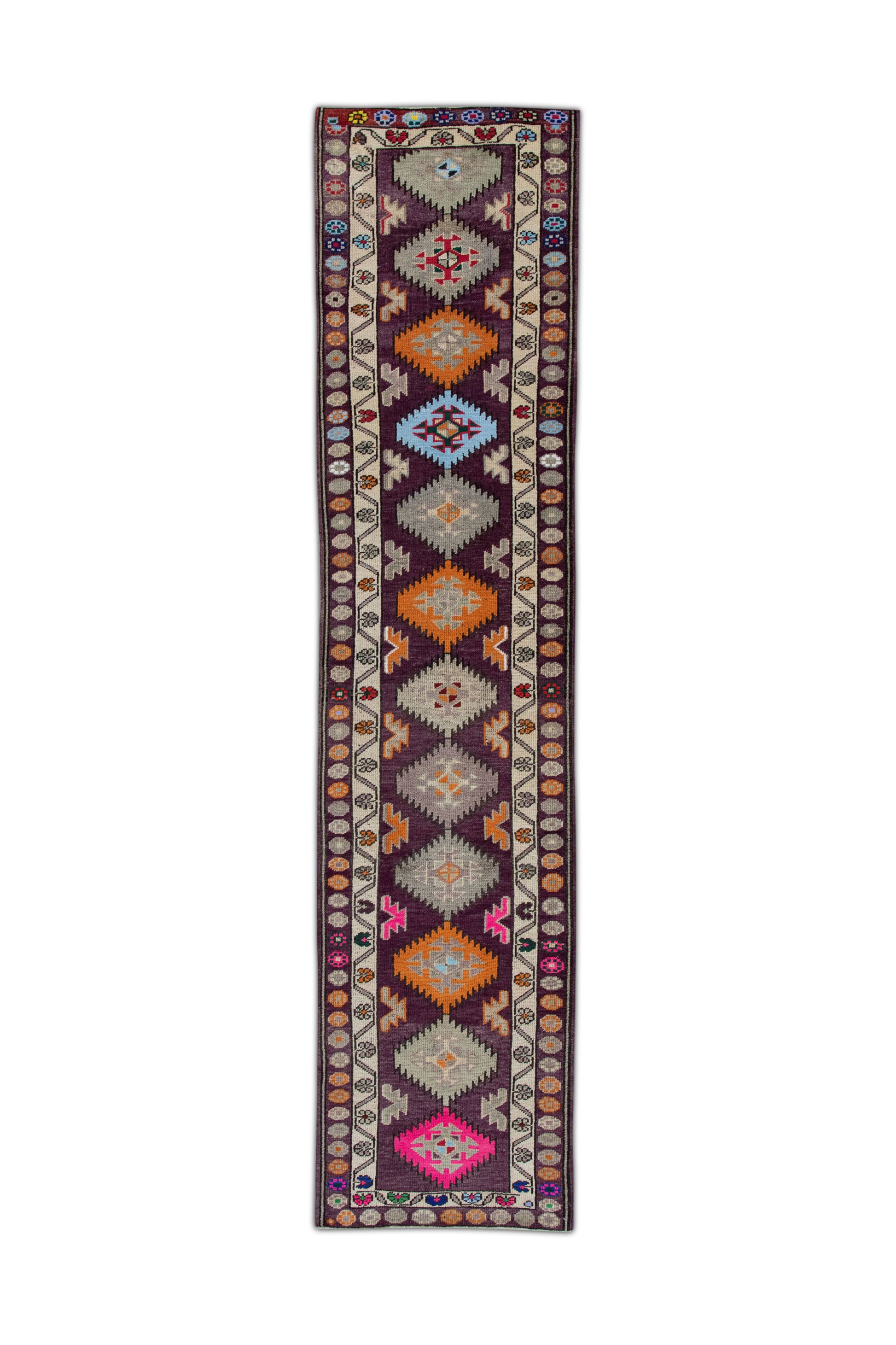 Turkish Vintage Anatolian Rug  2'10" x 11'11" #443