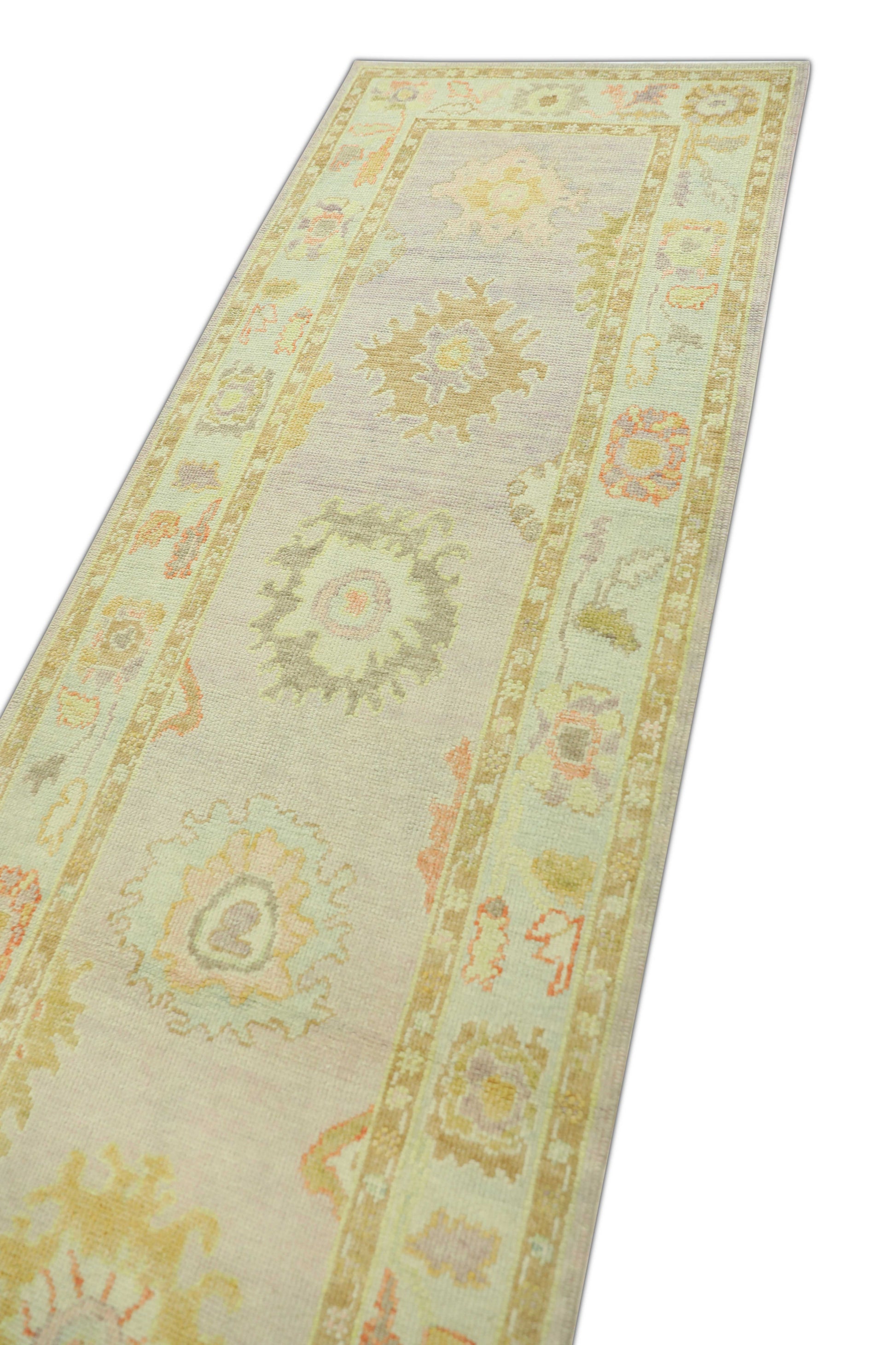 Turkish Oushak Rug 3' x 11'10" #687