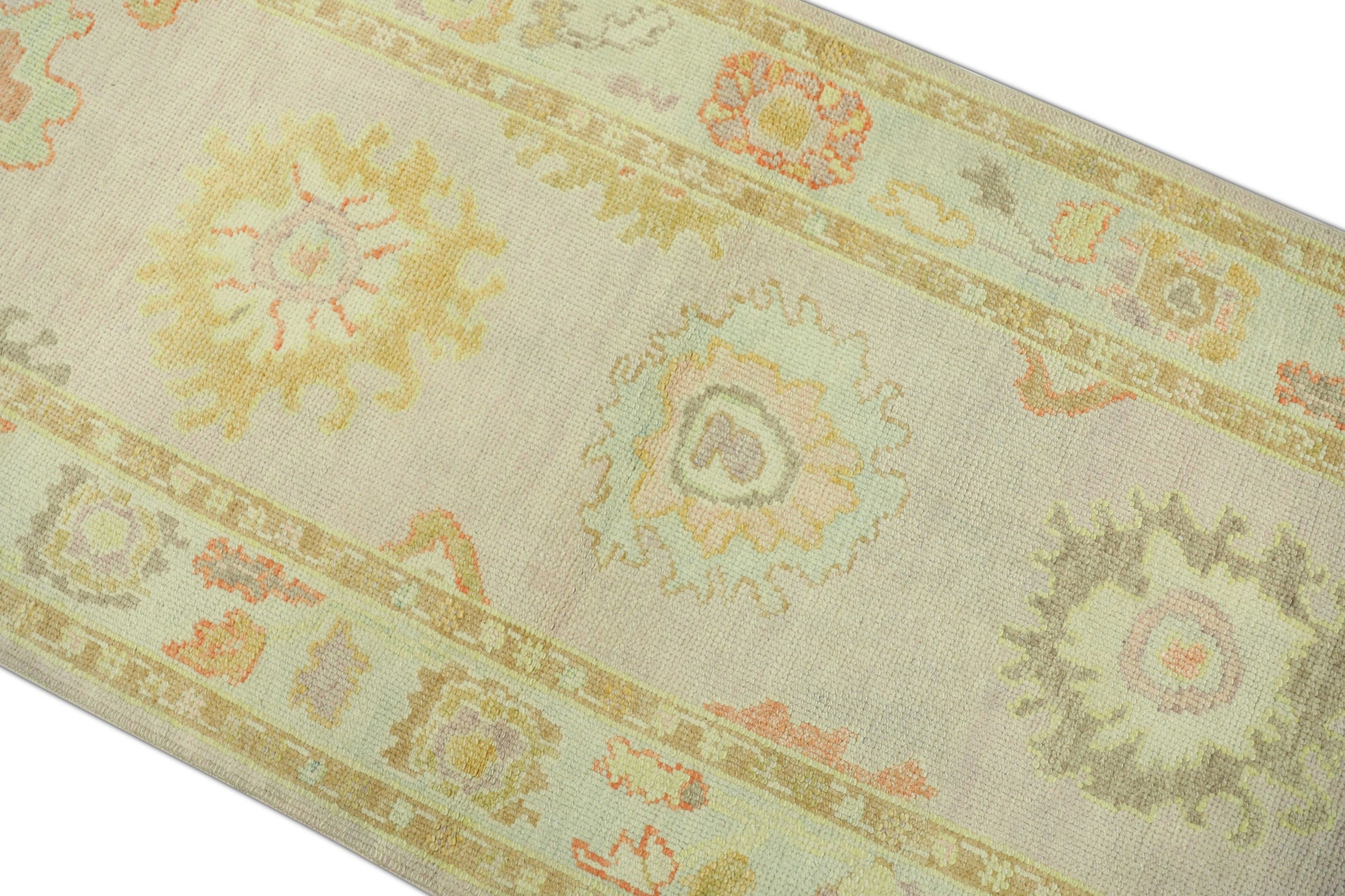 Turkish Oushak Rug 3' x 11'10" #687