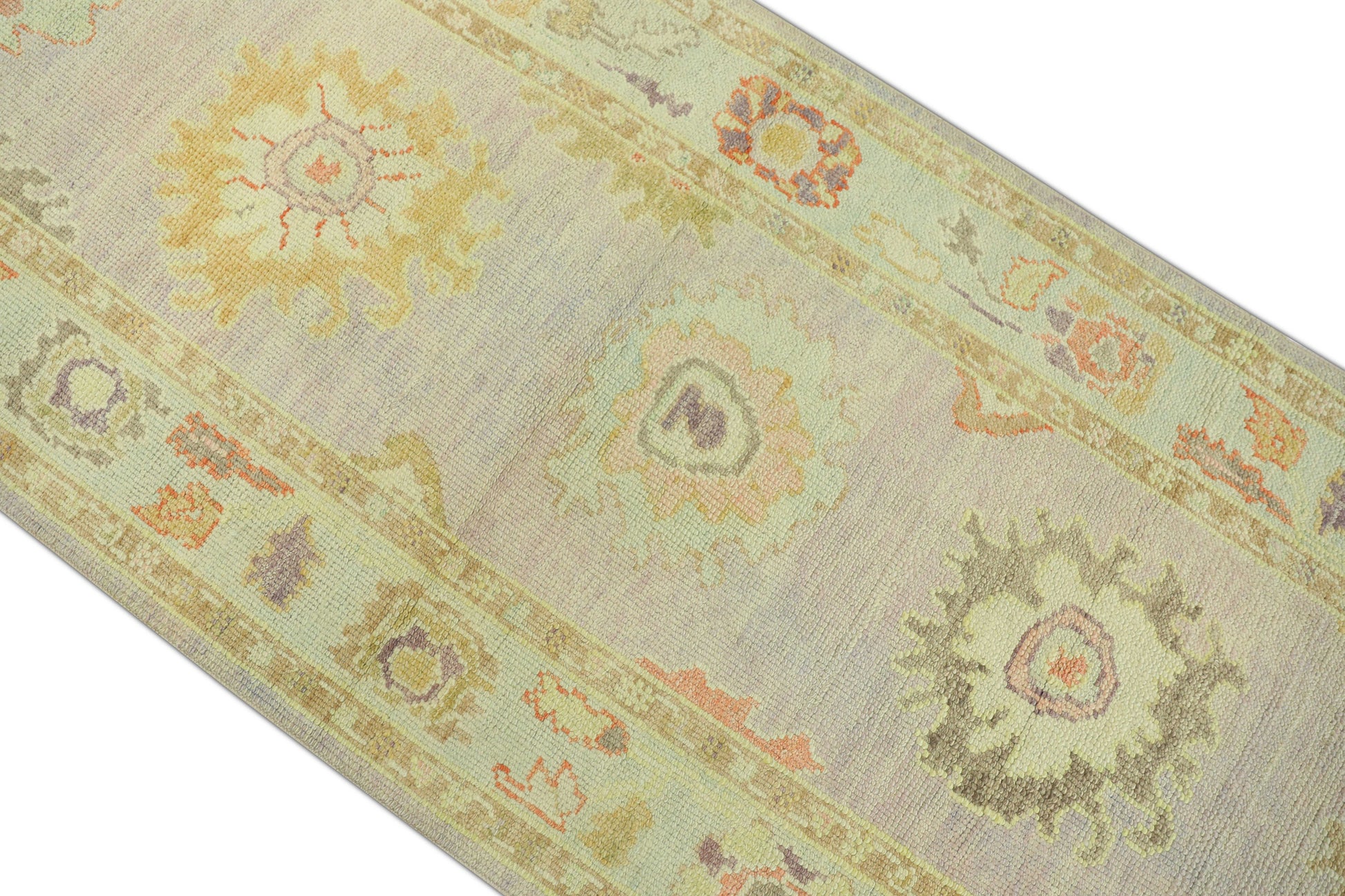 Turkish Oushak Rug 3' x 11'8" #686