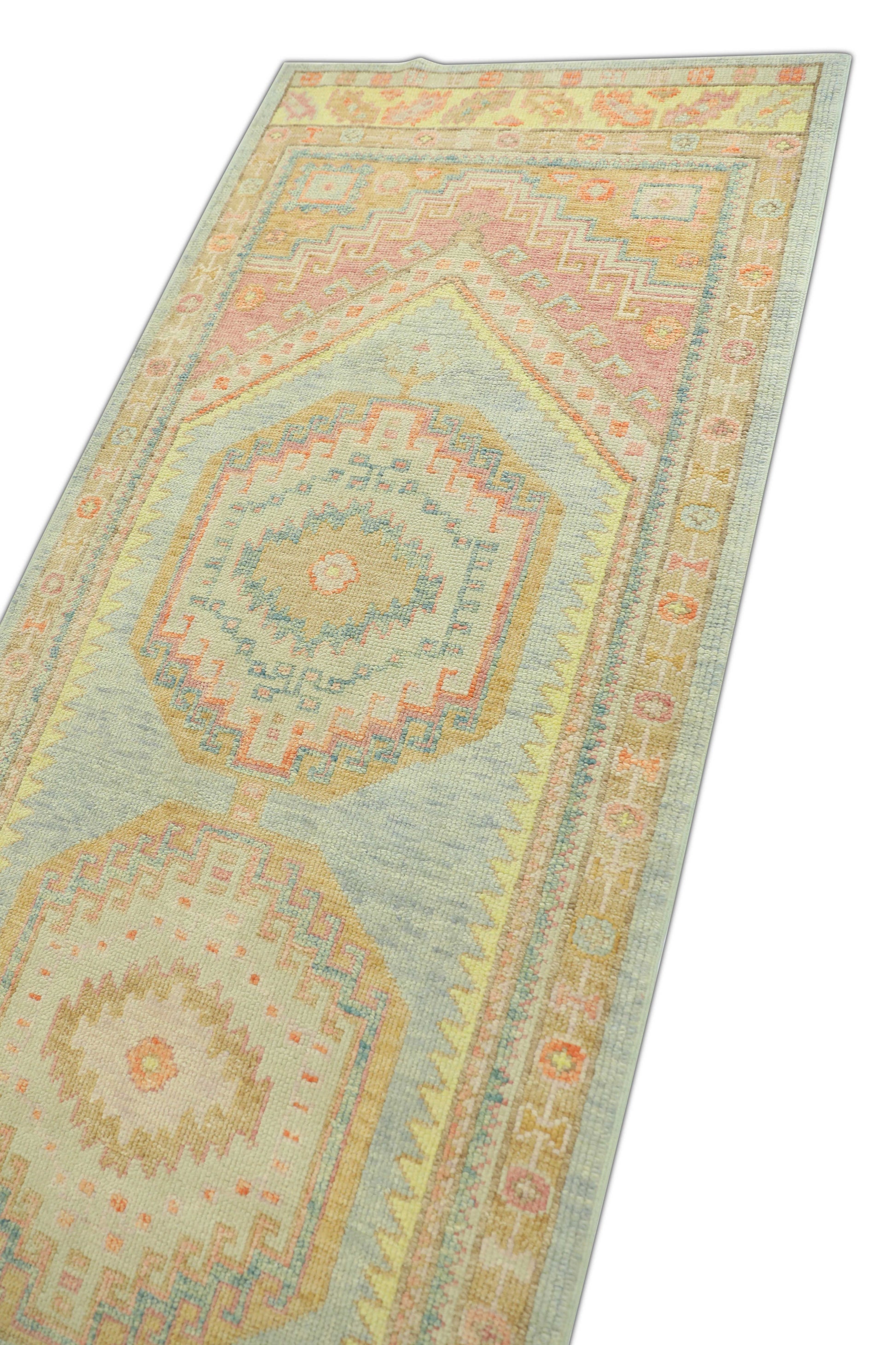 Turkish Oushak Rug 3'2" x 10'8" #1214