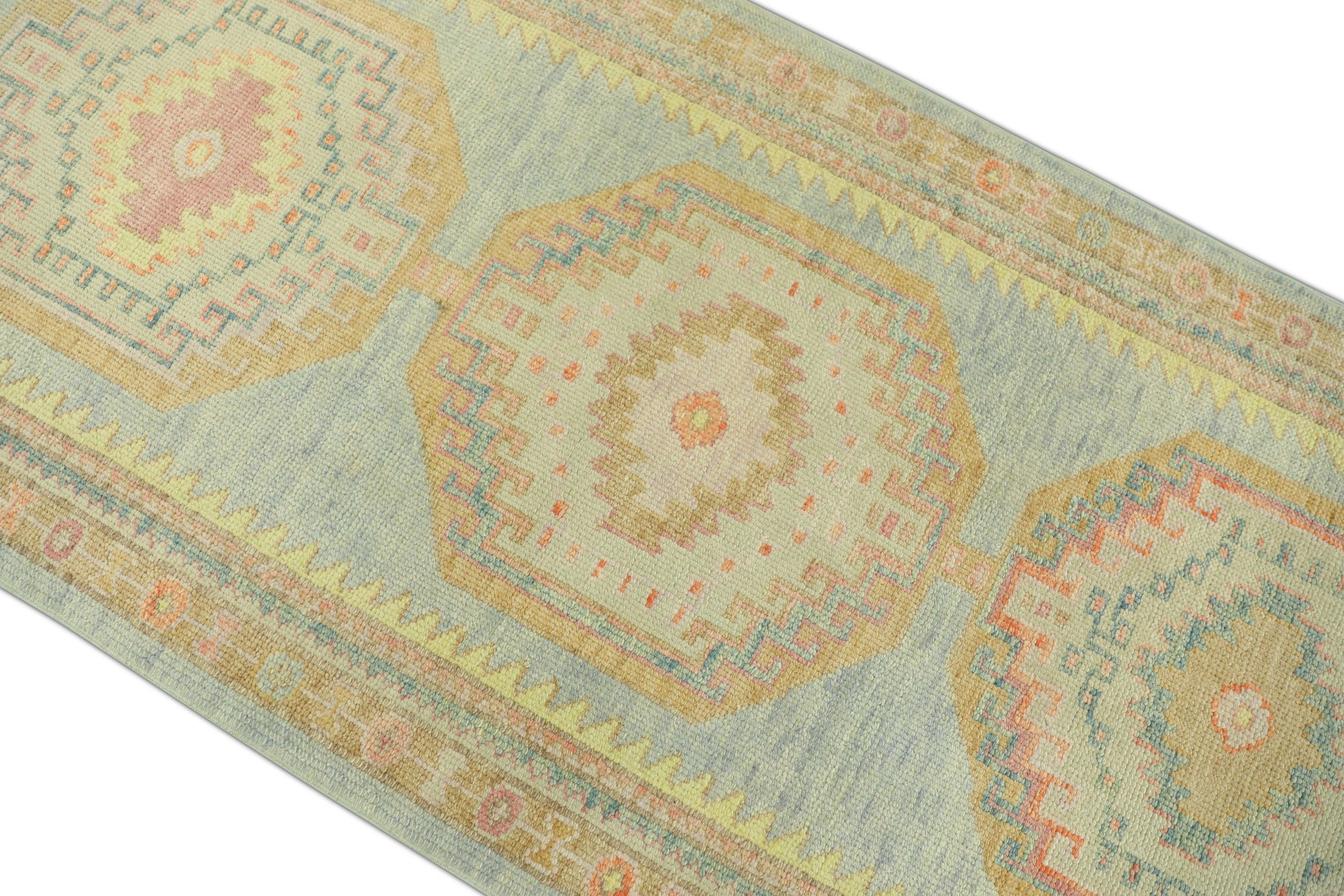 Turkish Oushak Rug 3'2" x 10'8" #1214