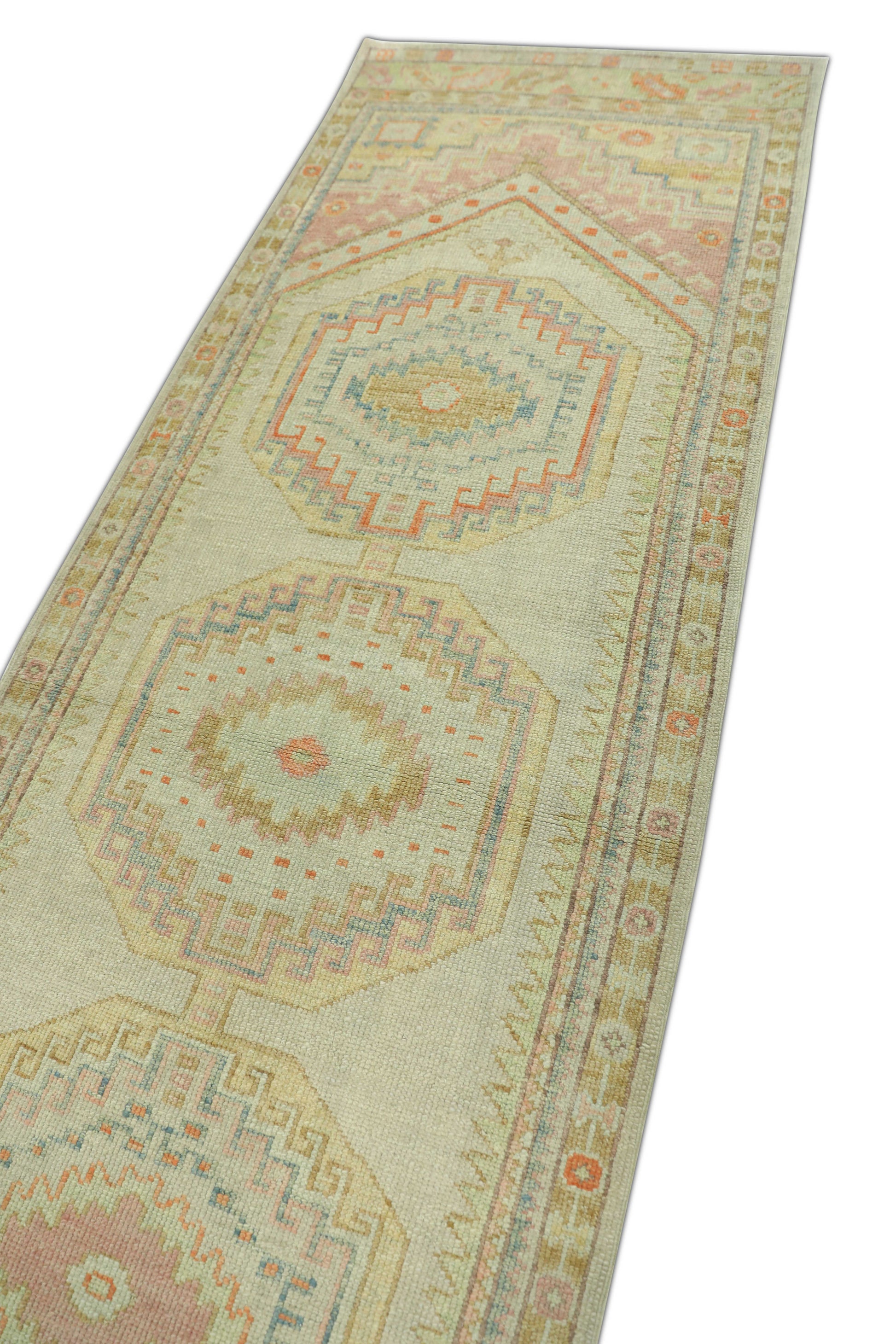 Turkish Oushak Rug 3'2" x 10'2" #876