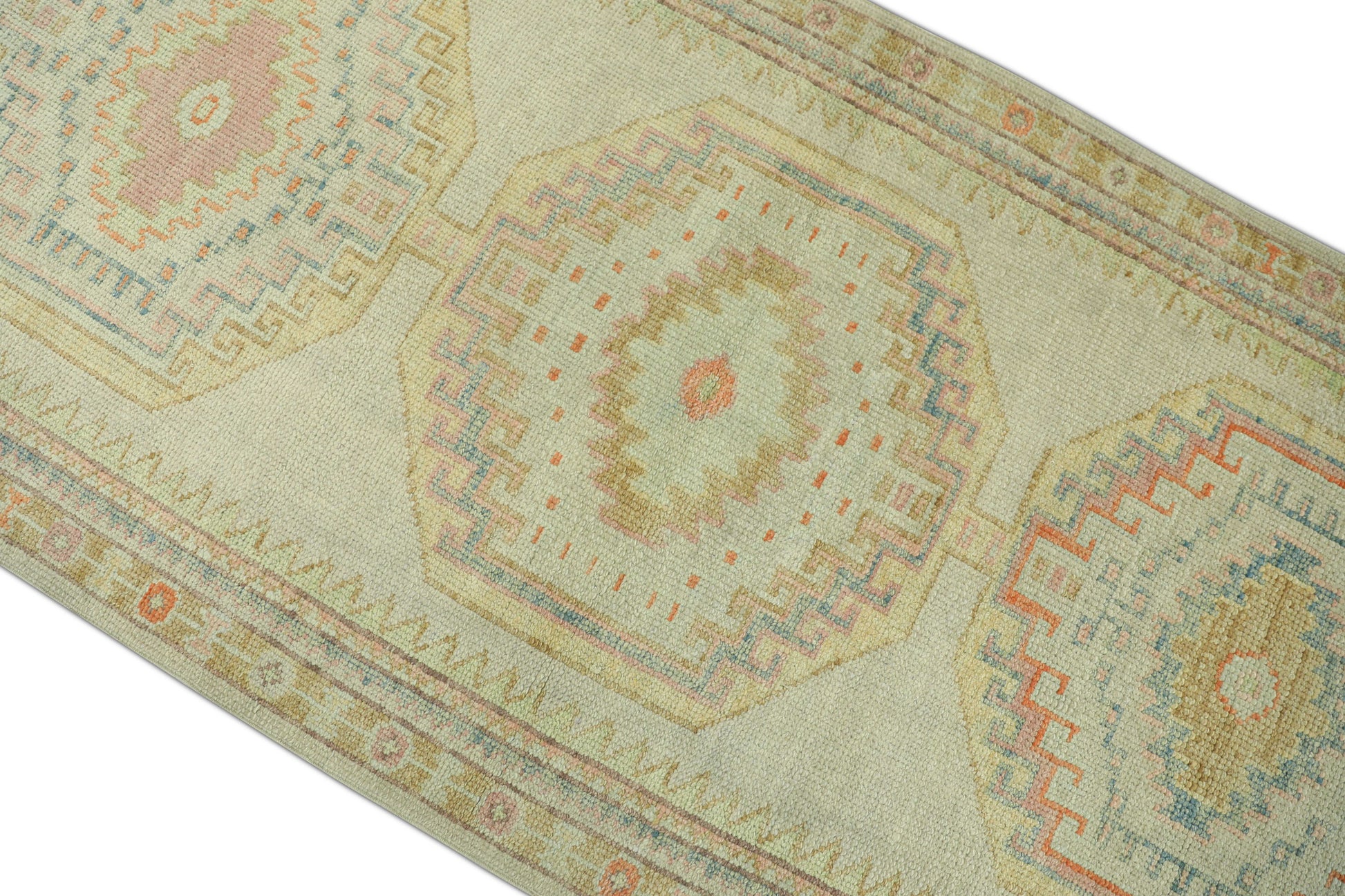 Turkish Oushak Rug 3'2" x 10'2" #876
