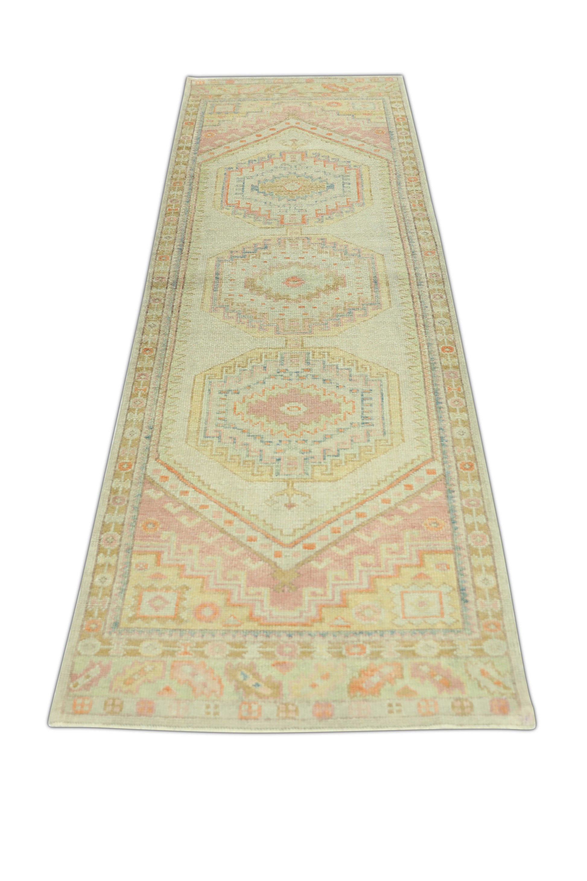 Turkish Oushak Rug 3'2" x 10'2" #876