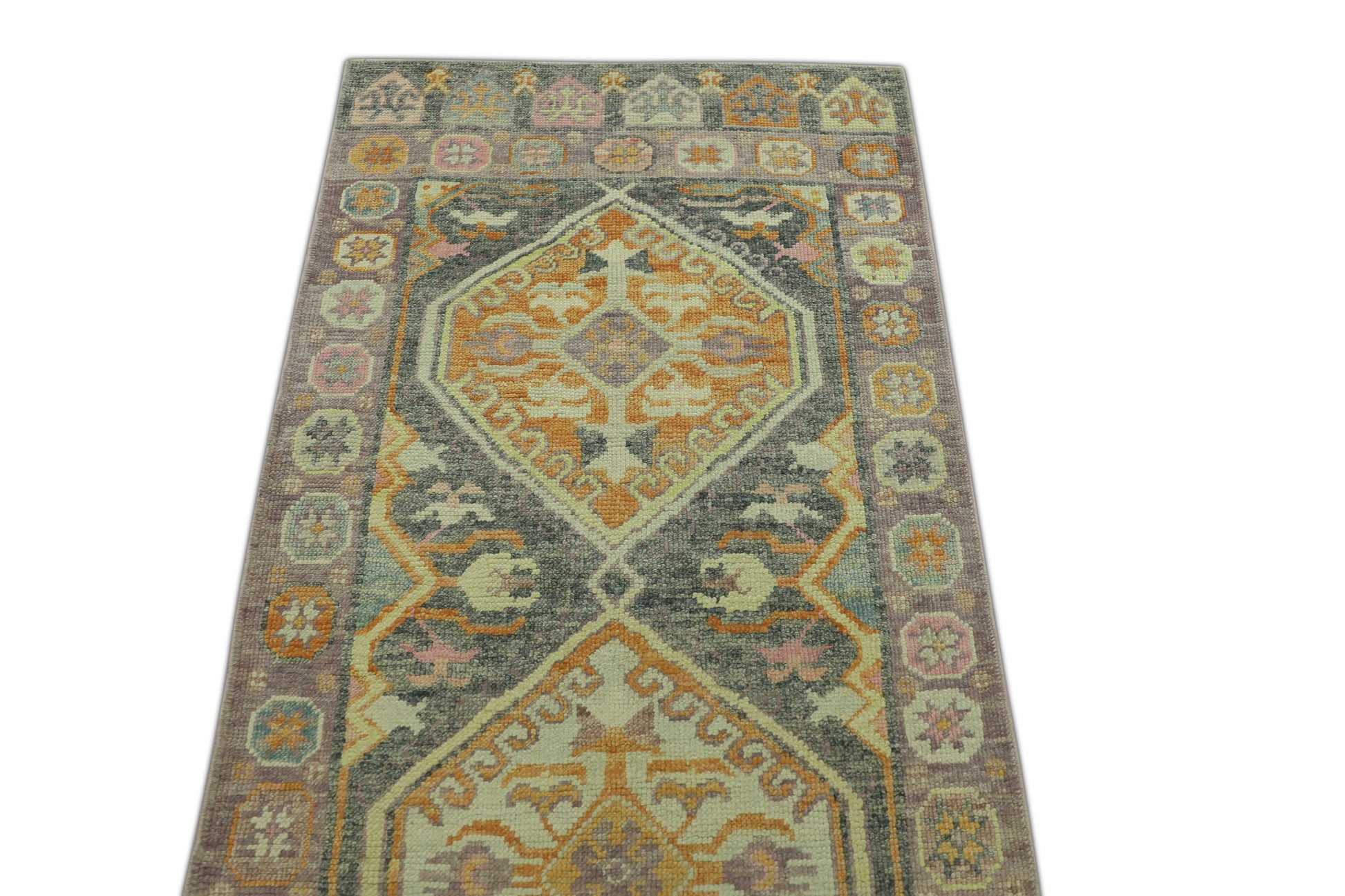 Turkish Oushak Rug 3' x 12'5" #1263