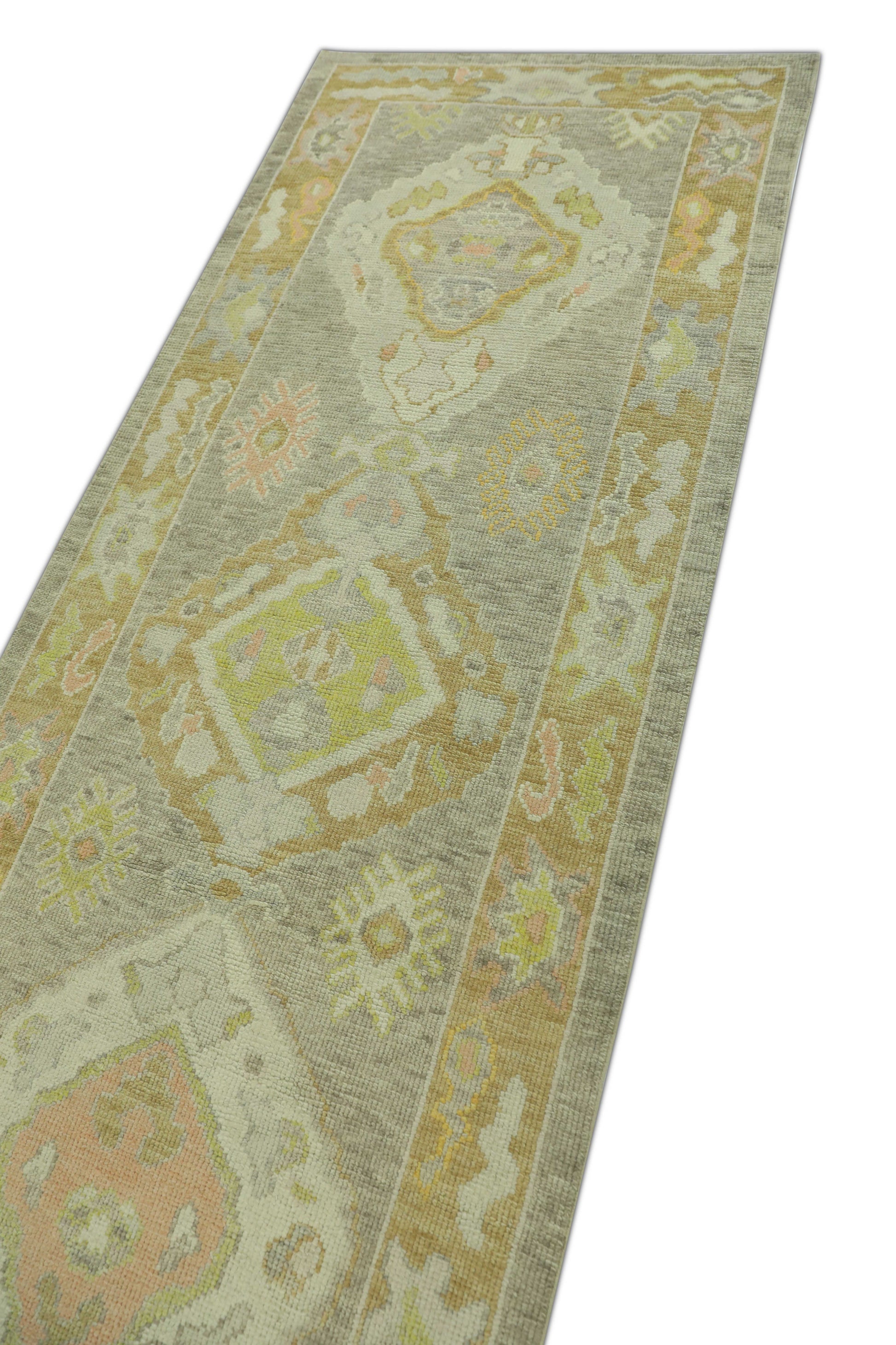 Turkish Oushak Rug 3' x 10'1" #1206
