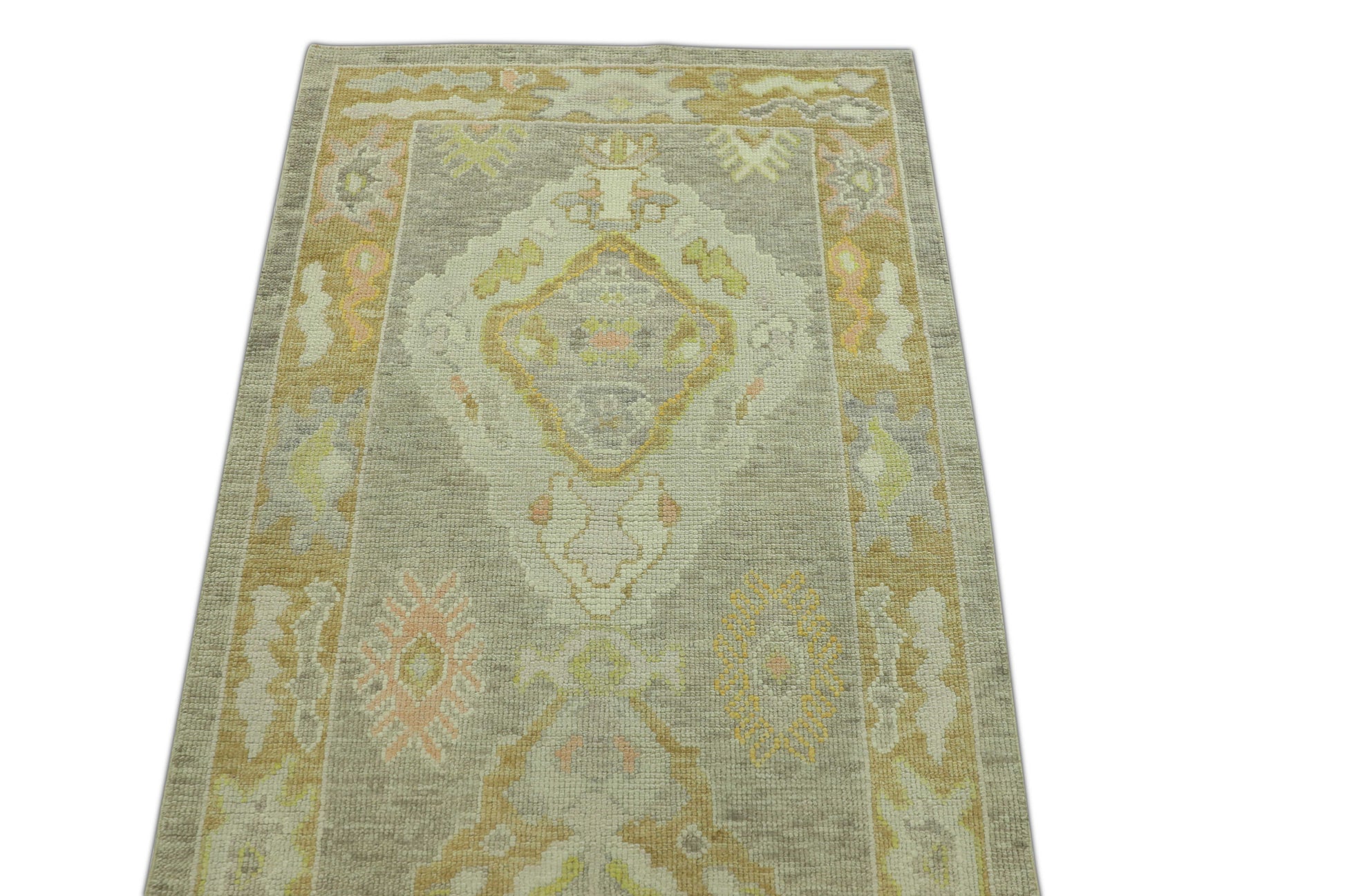 Turkish Oushak Rug 3' x 10'1" #1206