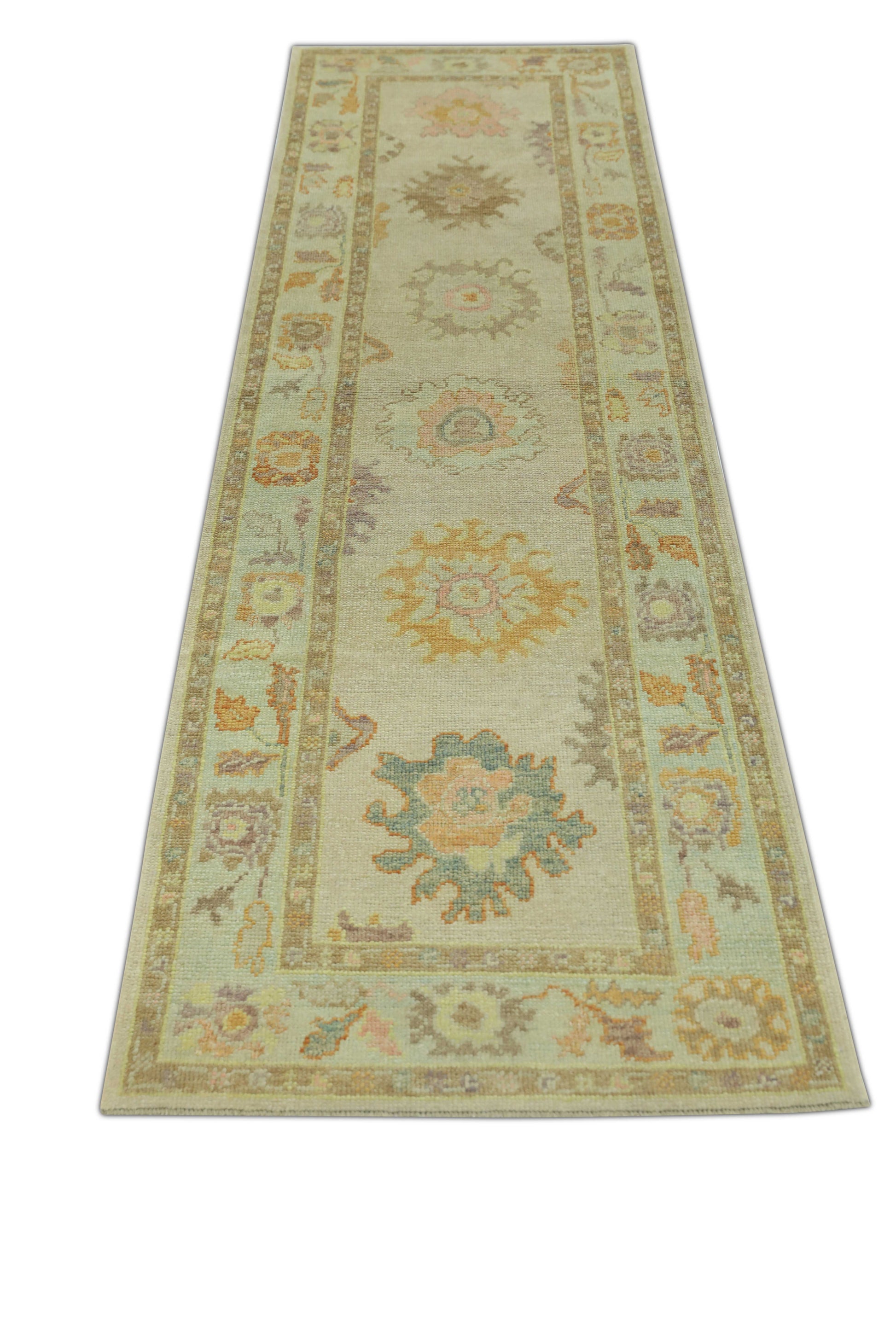 Turkish Oushak Rug 3' x 10'7" #1261