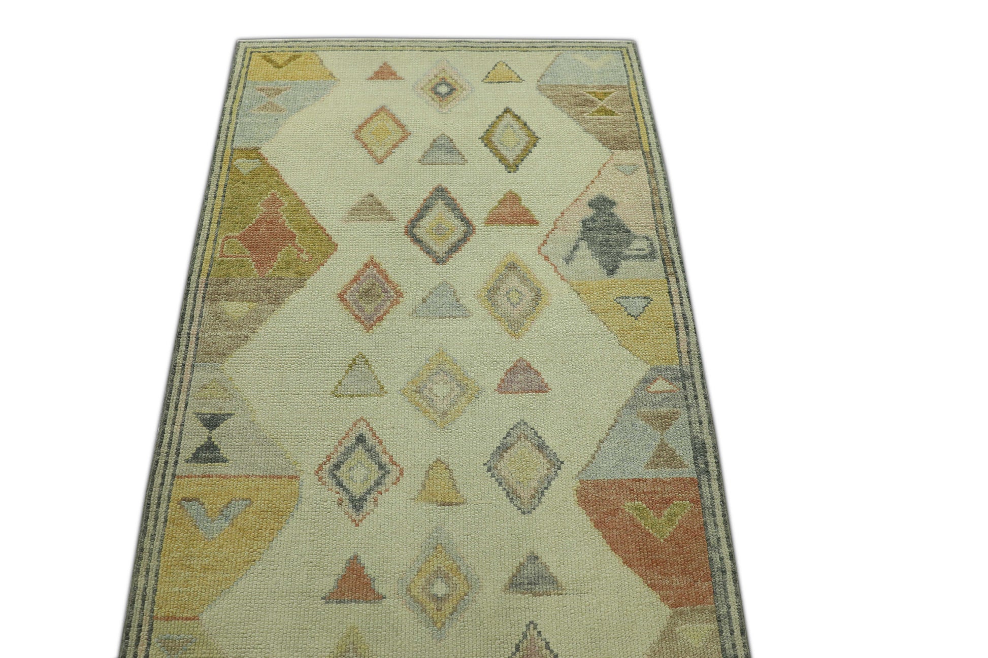 Turkish Oushak Rug 3' x 10'2" #1194