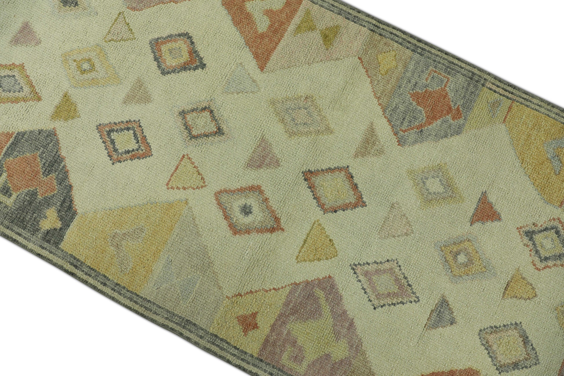Turkish Oushak Rug 3' x 10'2" #1194
