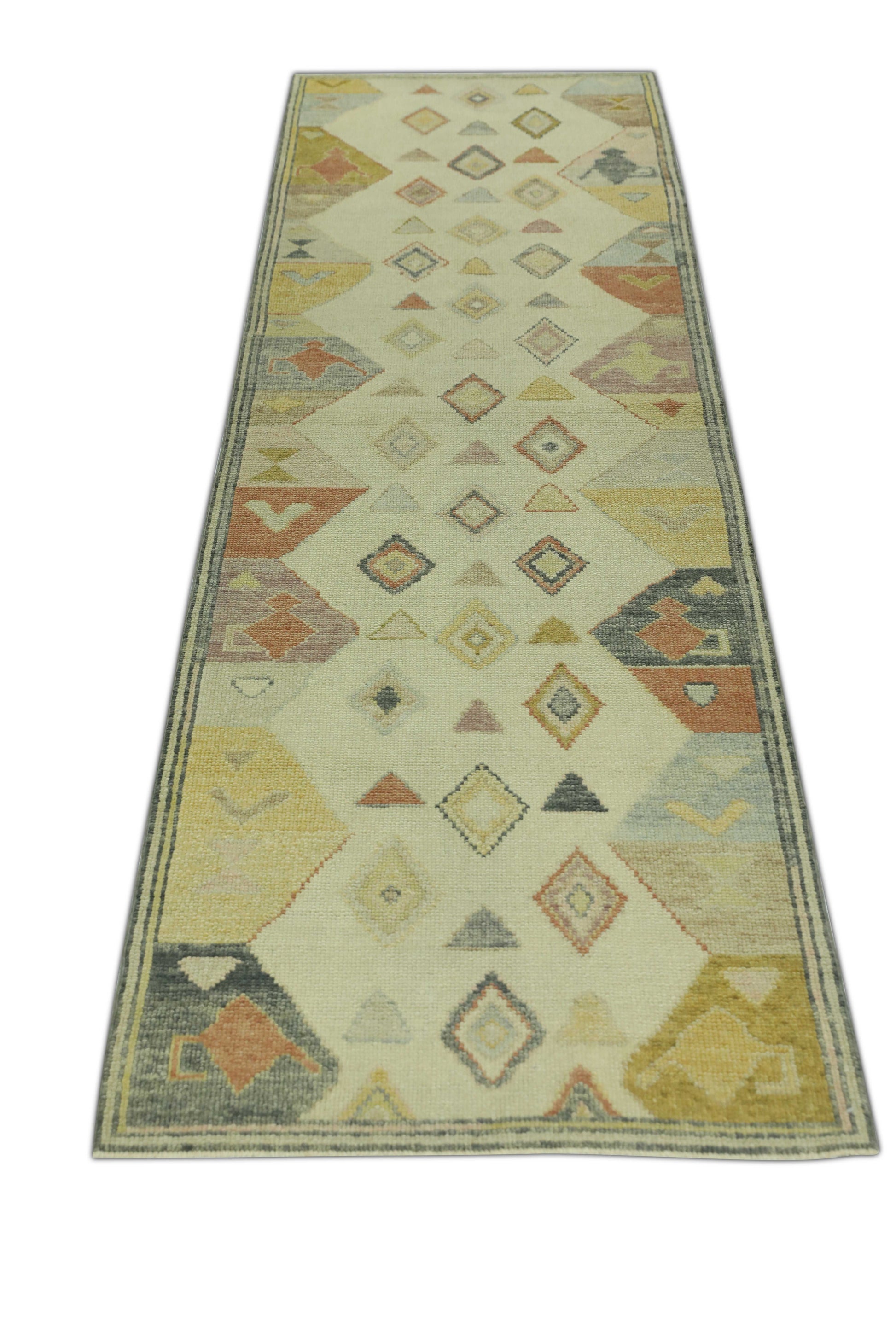 Turkish Oushak Rug 3' x 10'2" #1194